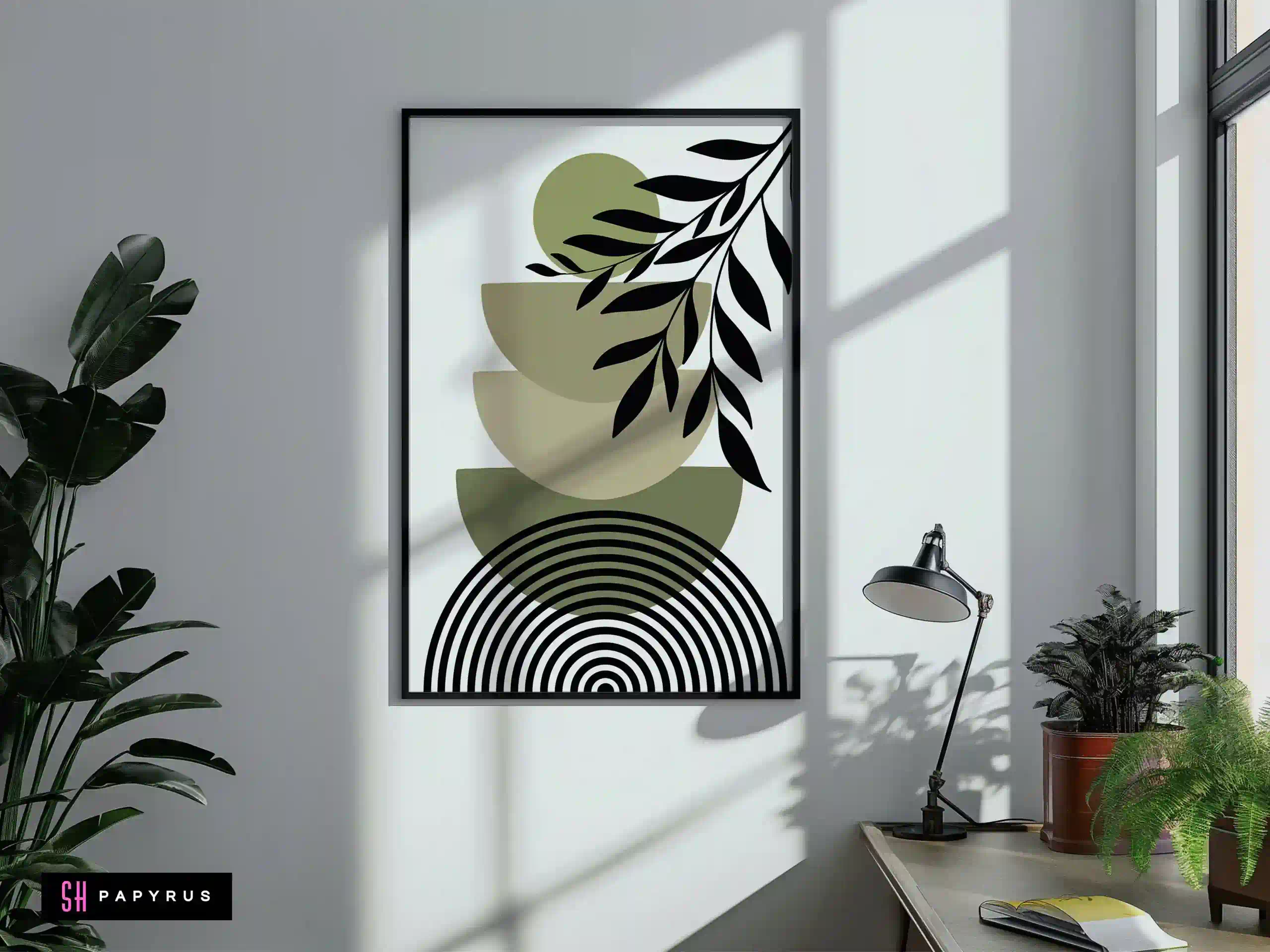 Intriguing Abstract Geometric Balancing Shapes Art