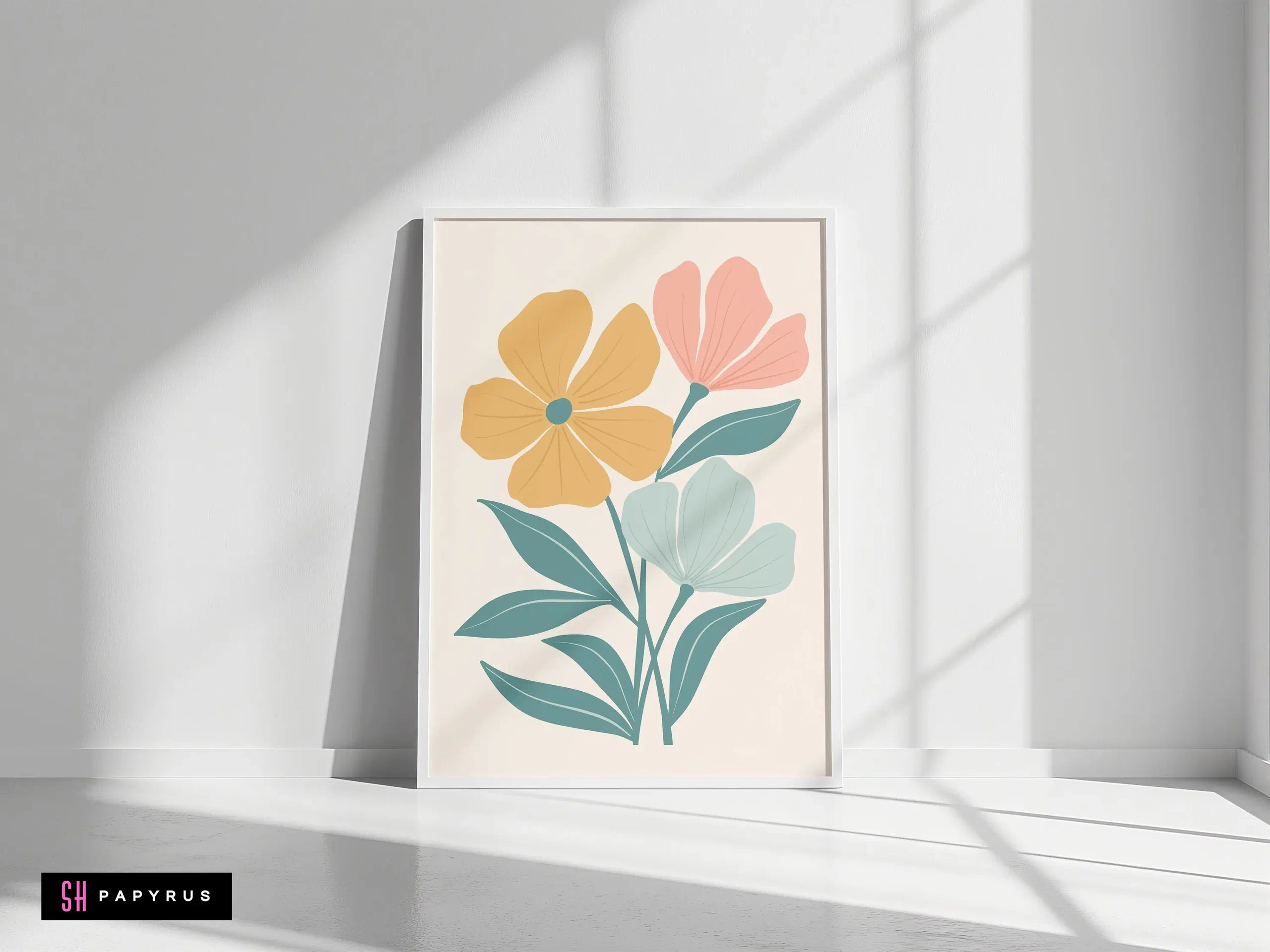 Enchanting Pastel Wildflower Bouquet Wall Art