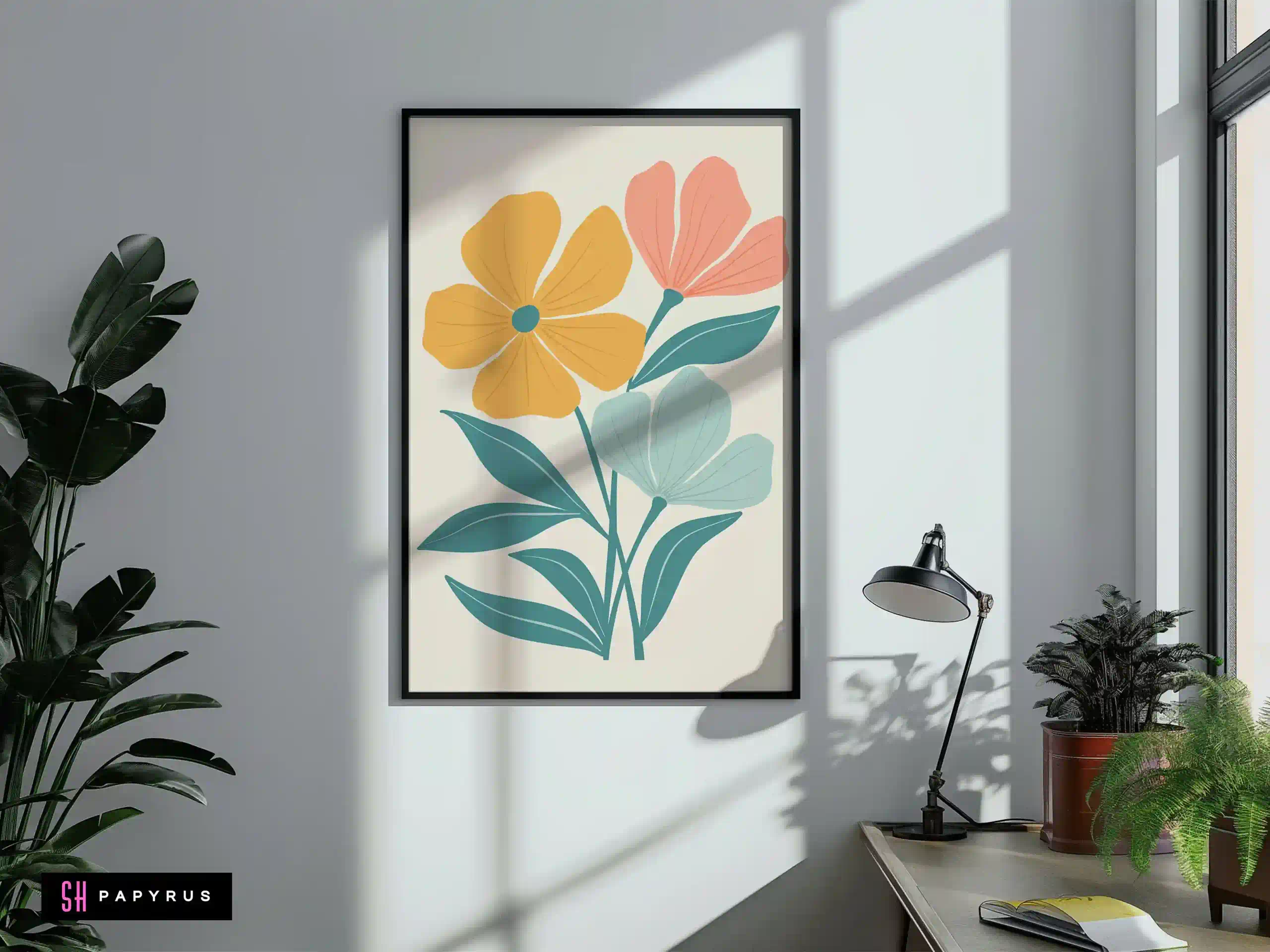 Enchanting Pastel Wildflower Bouquet Wall Art