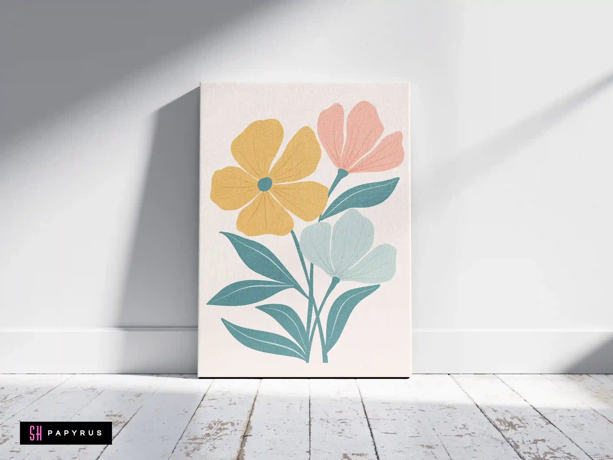 Enchanting Pastel Wildflower Bouquet Wall Art