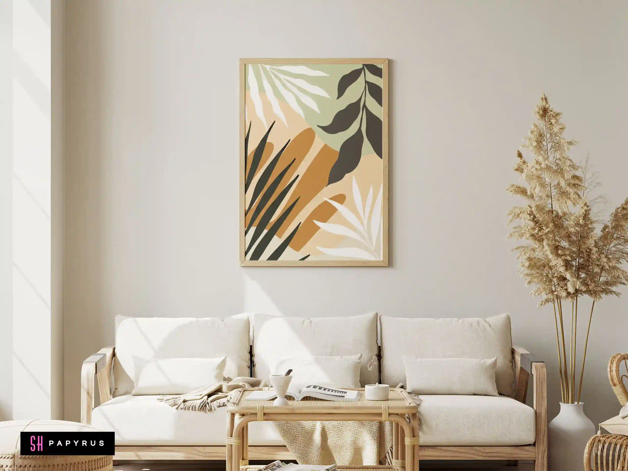 Organic Earthy Abstract Botanical Collage Art