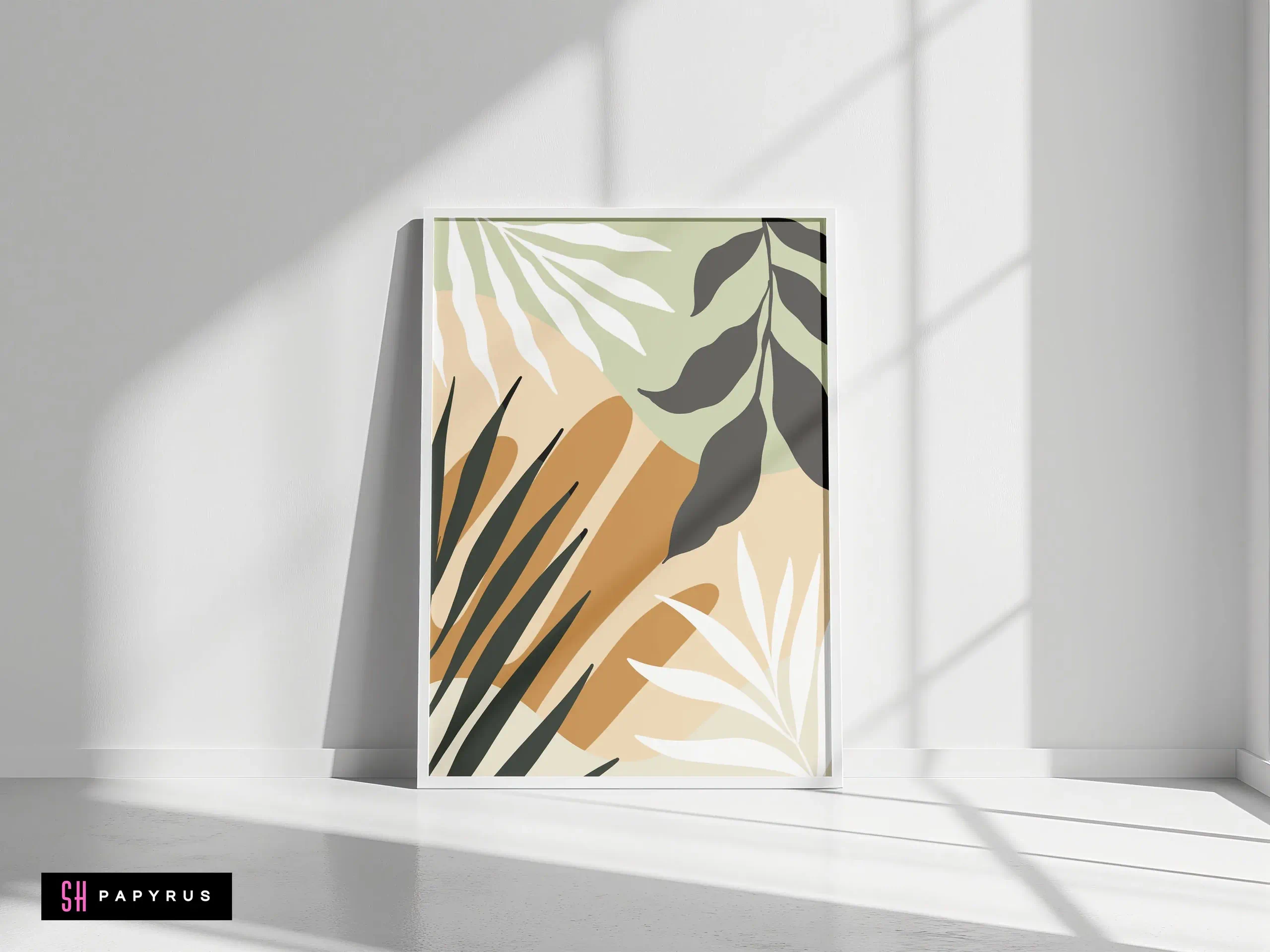 Organic Earthy Abstract Botanical Collage Art