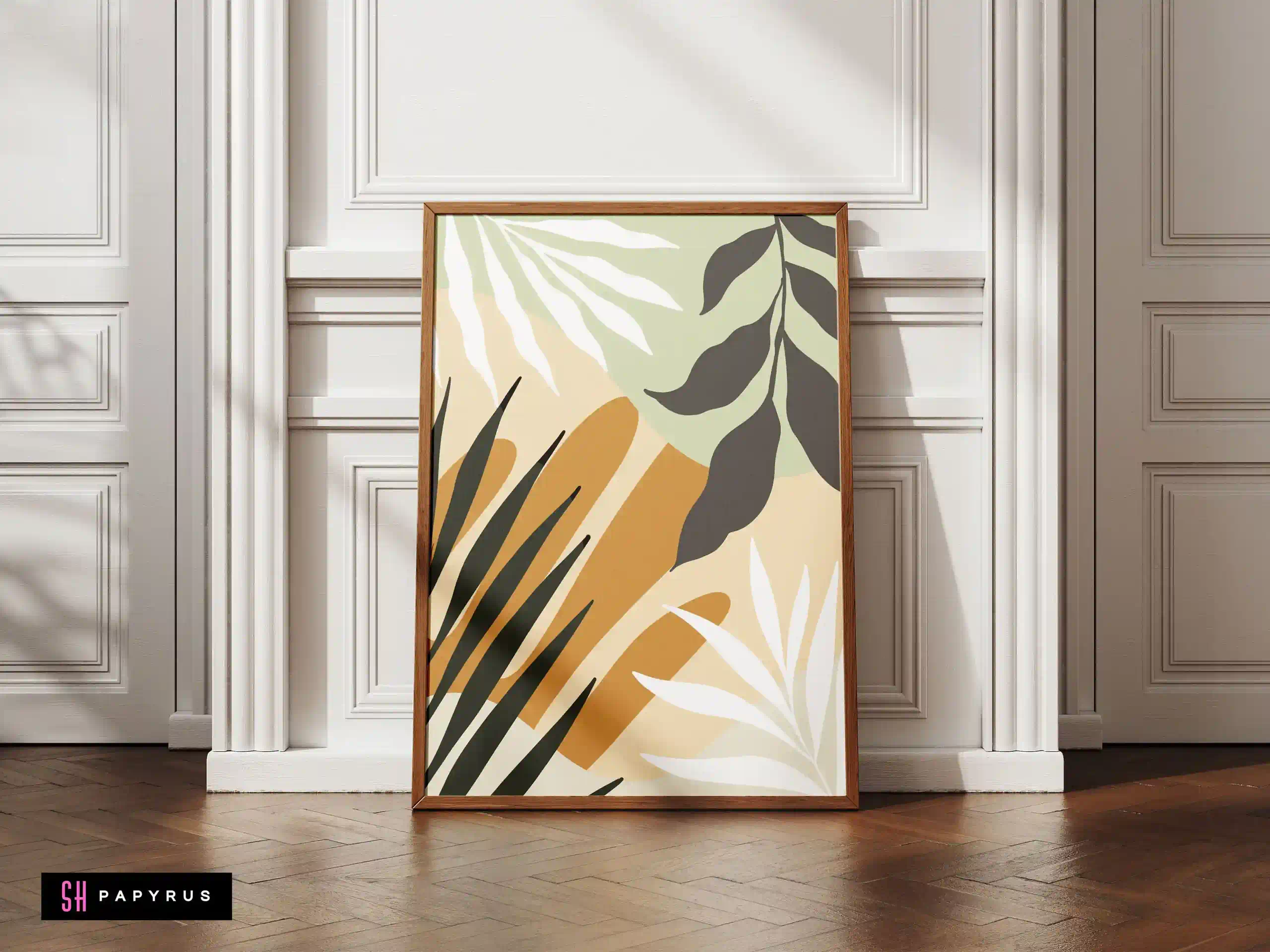 Organic Earthy Abstract Botanical Collage Art