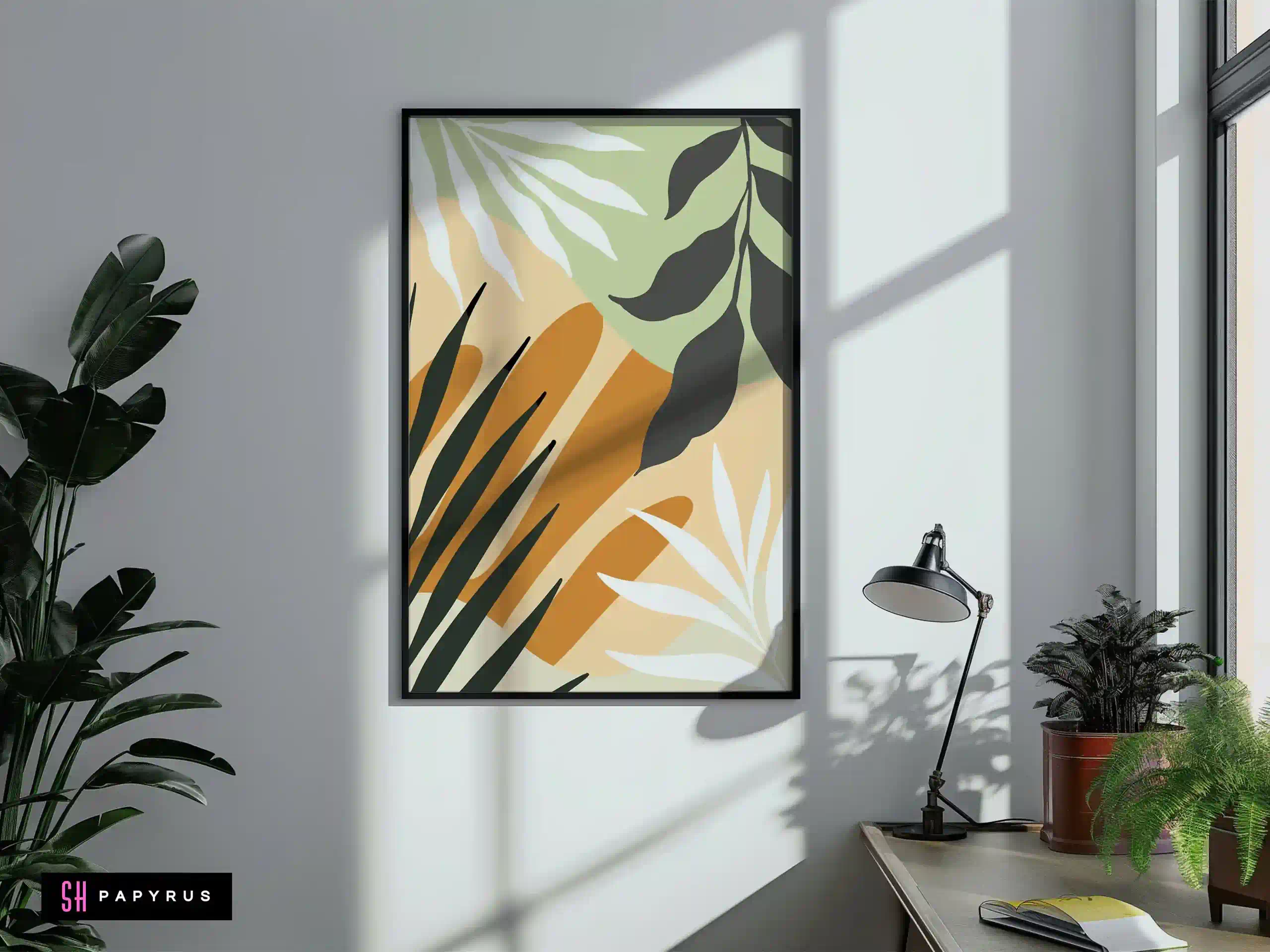 Organic Earthy Abstract Botanical Collage Art