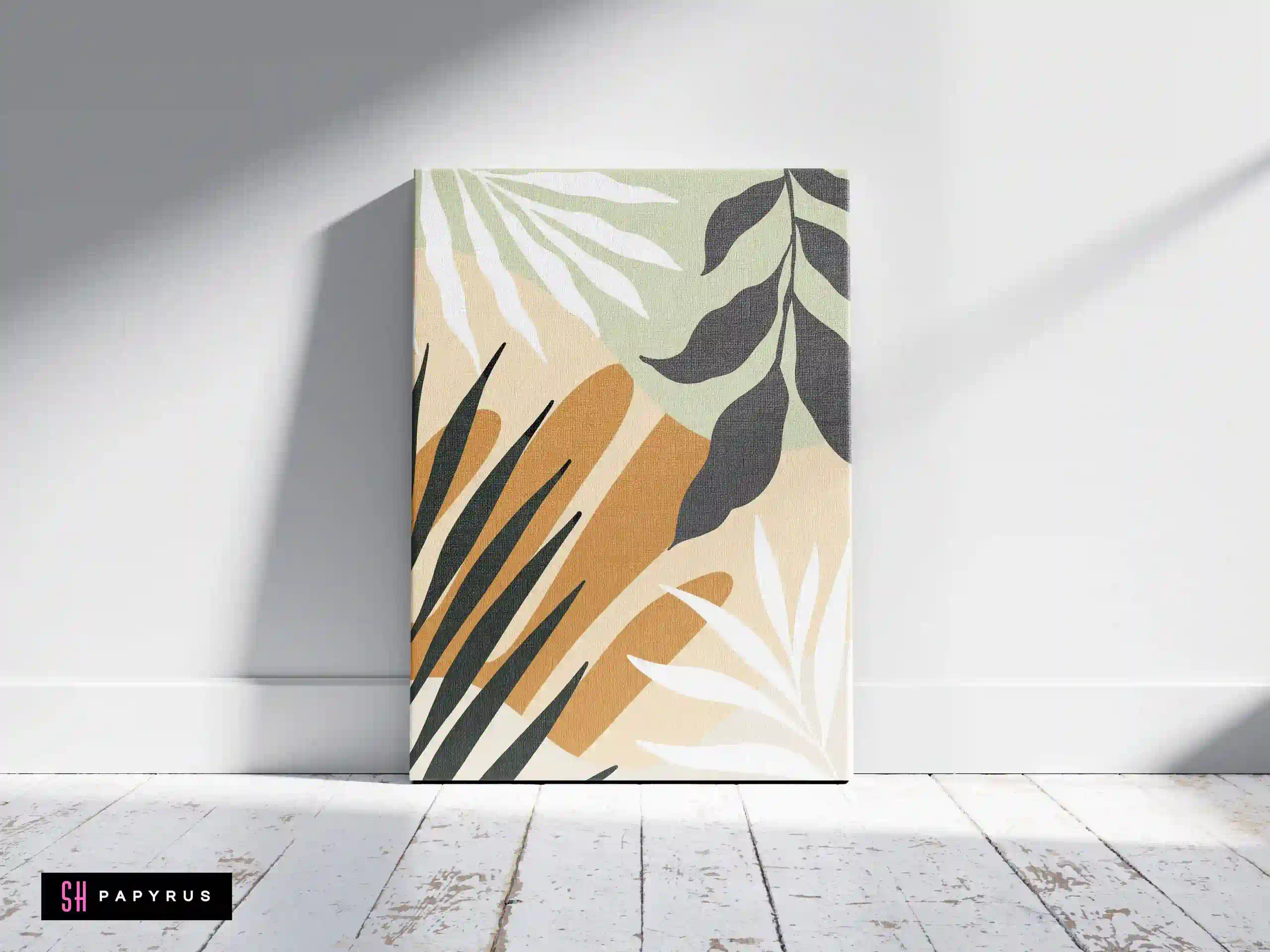 Organic Earthy Abstract Botanical Collage Art