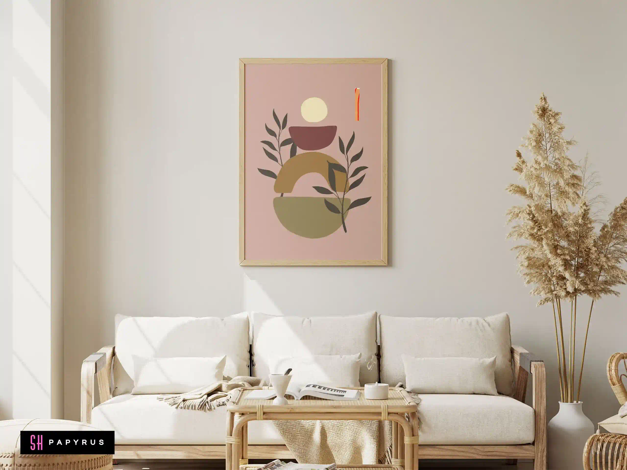 Romantic Dusky Rose Abstract Balancing Wall Art