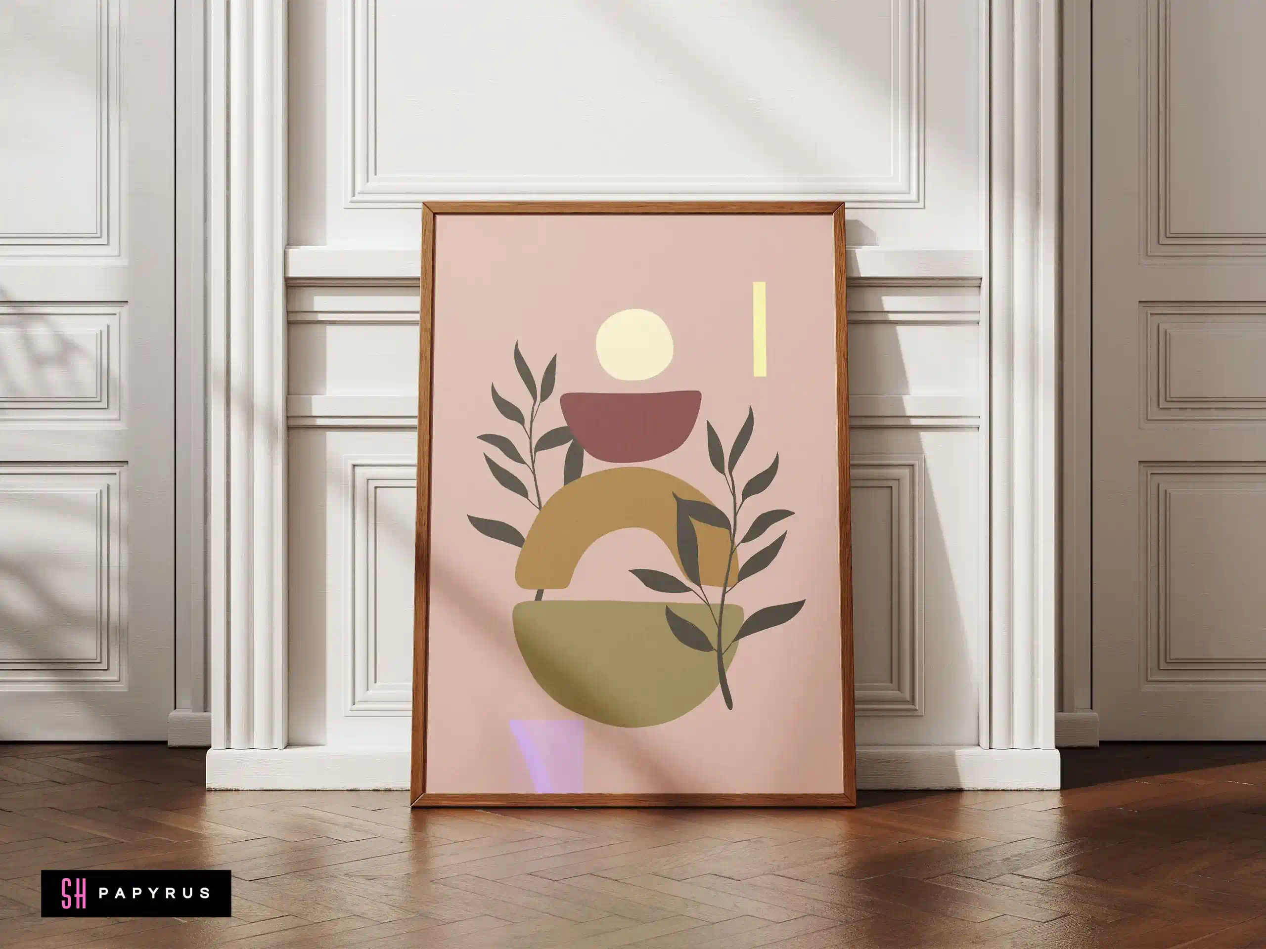 Romantic Dusky Rose Abstract Balancing Wall Art