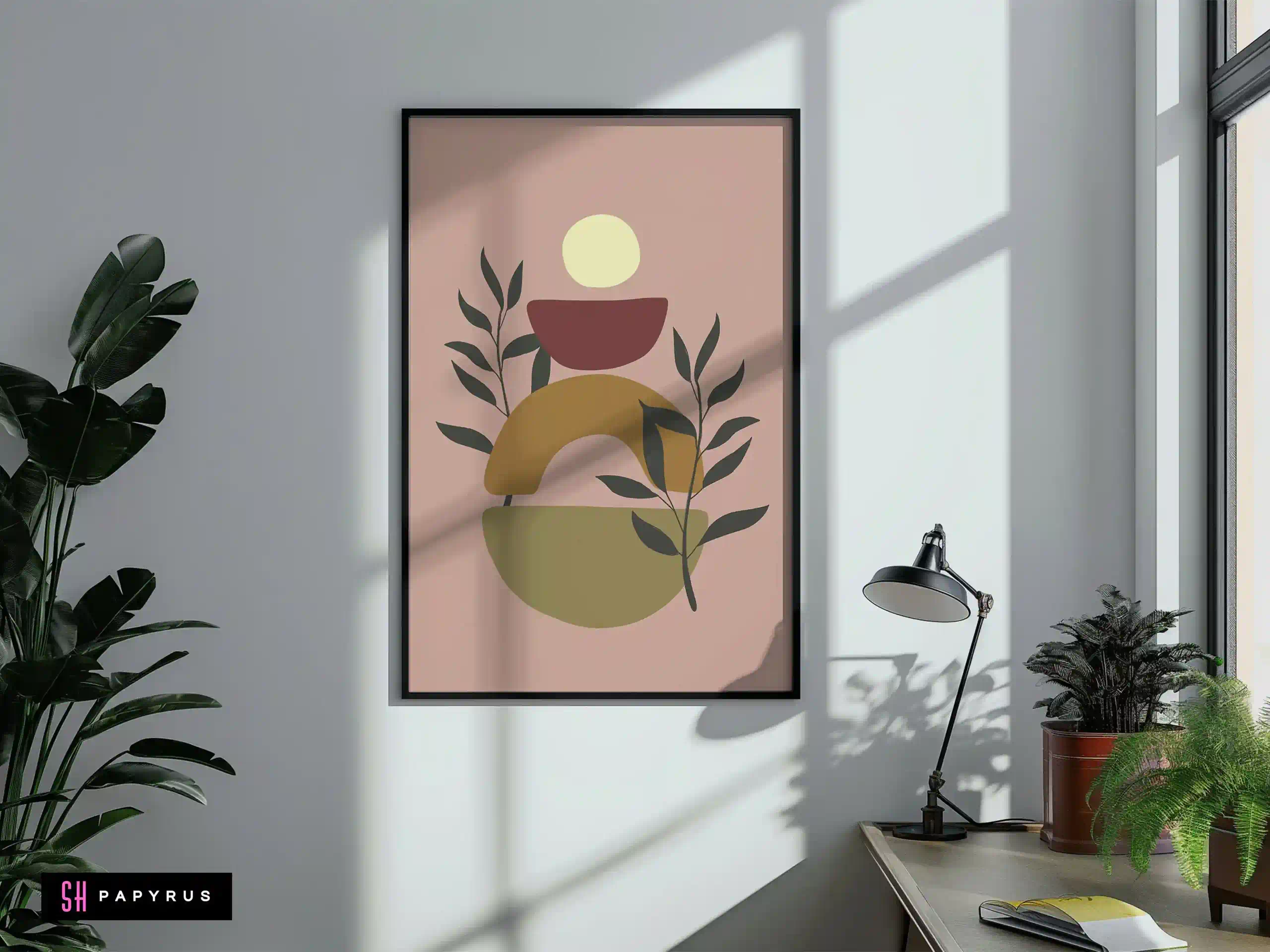 Romantic Dusky Rose Abstract Balancing Wall Art