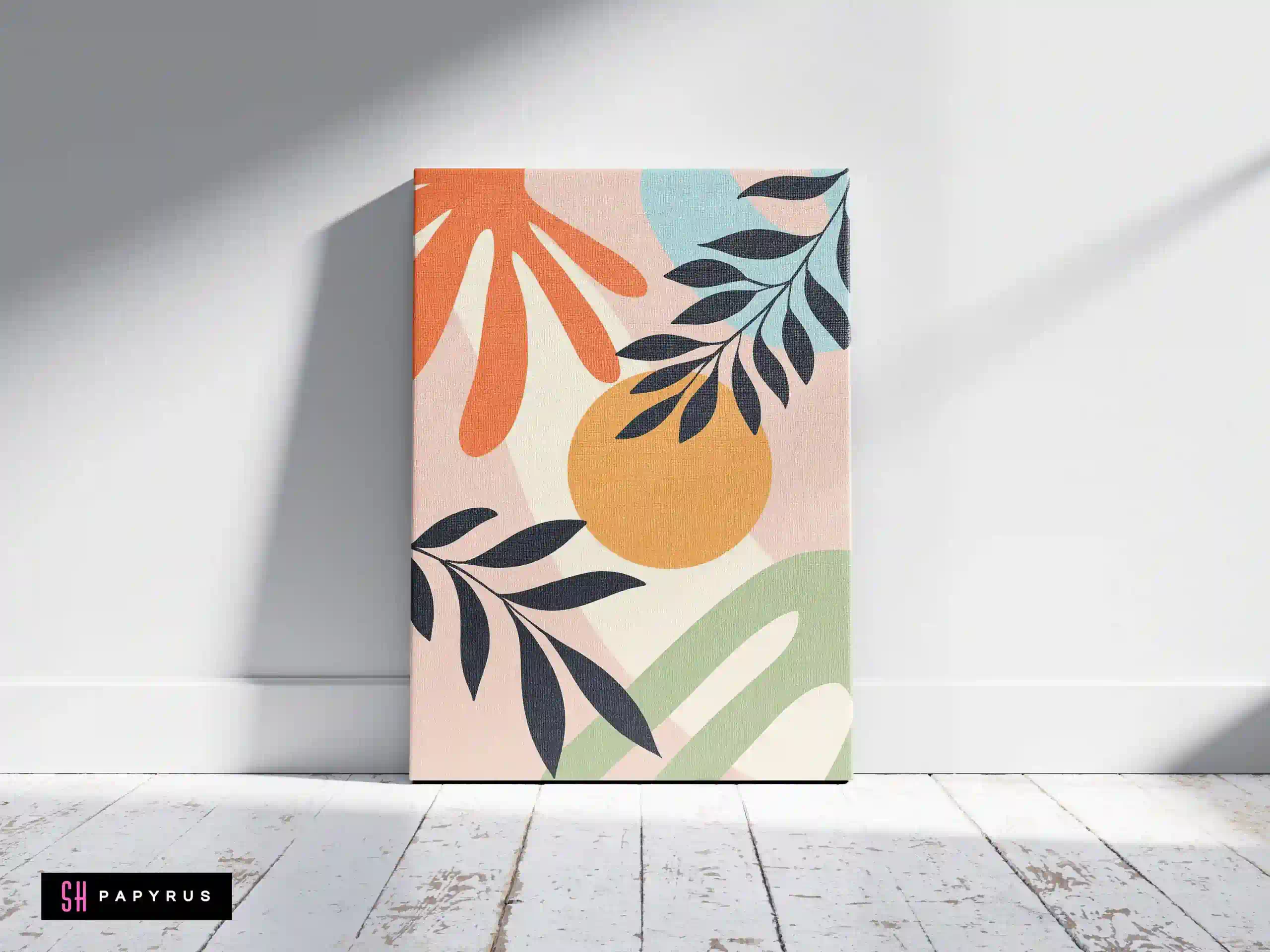 Uplifting Joyful Abstract Shapes and Botanicals Art