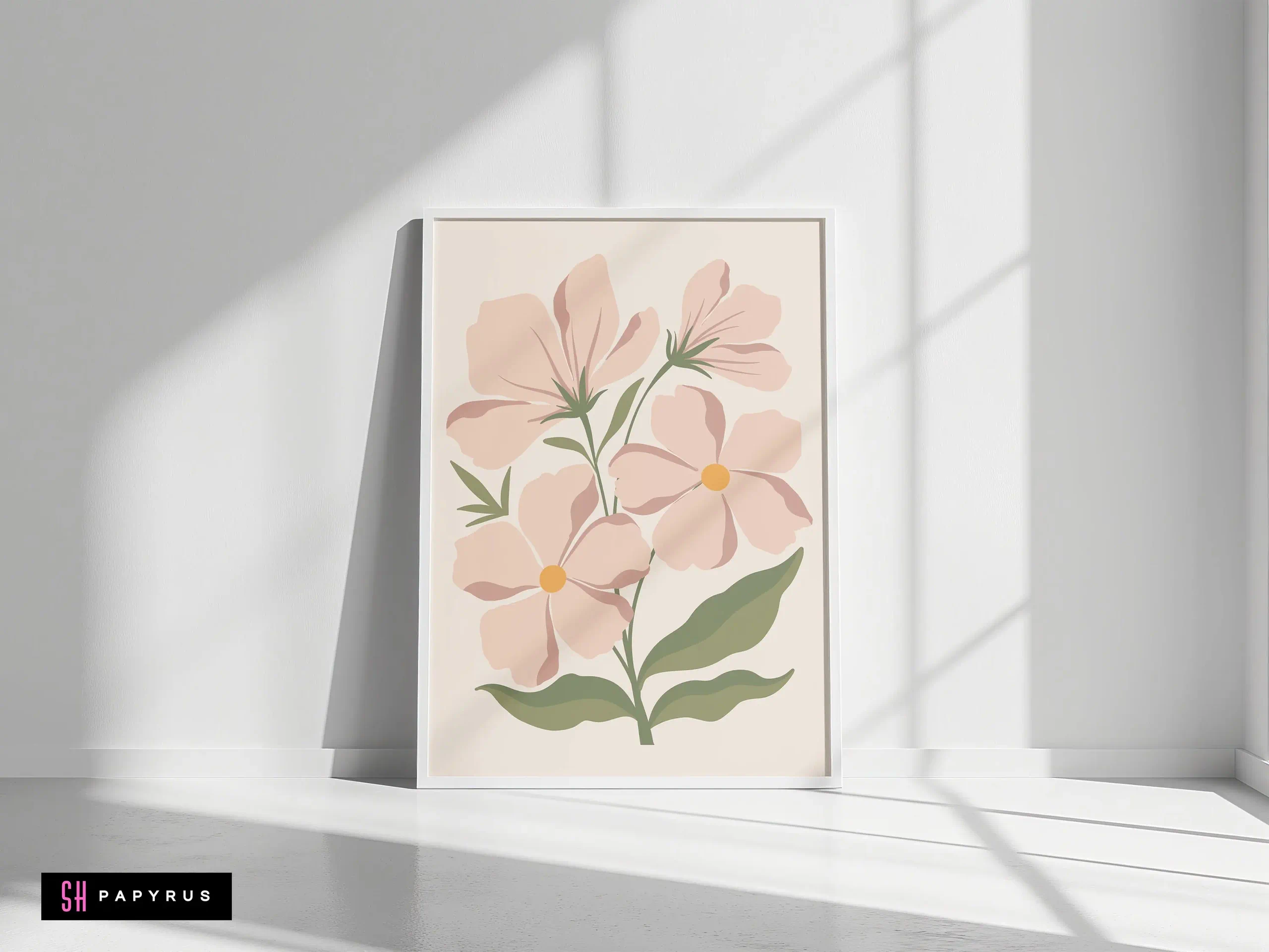 Soft Gentle Blush Pink Floral Bouquet Wall Art