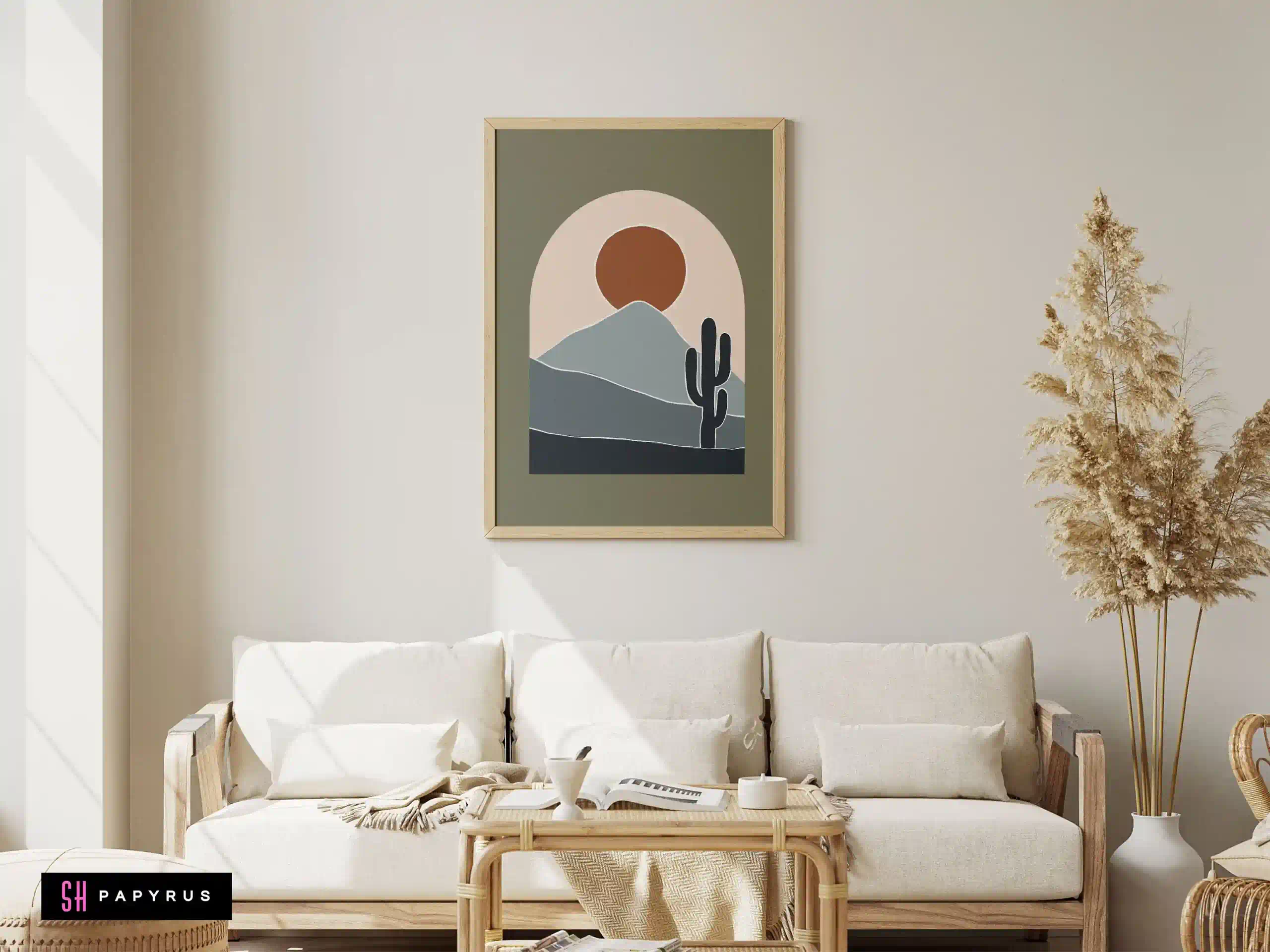 Refreshing Cool Tone Desert Archway Wall Art