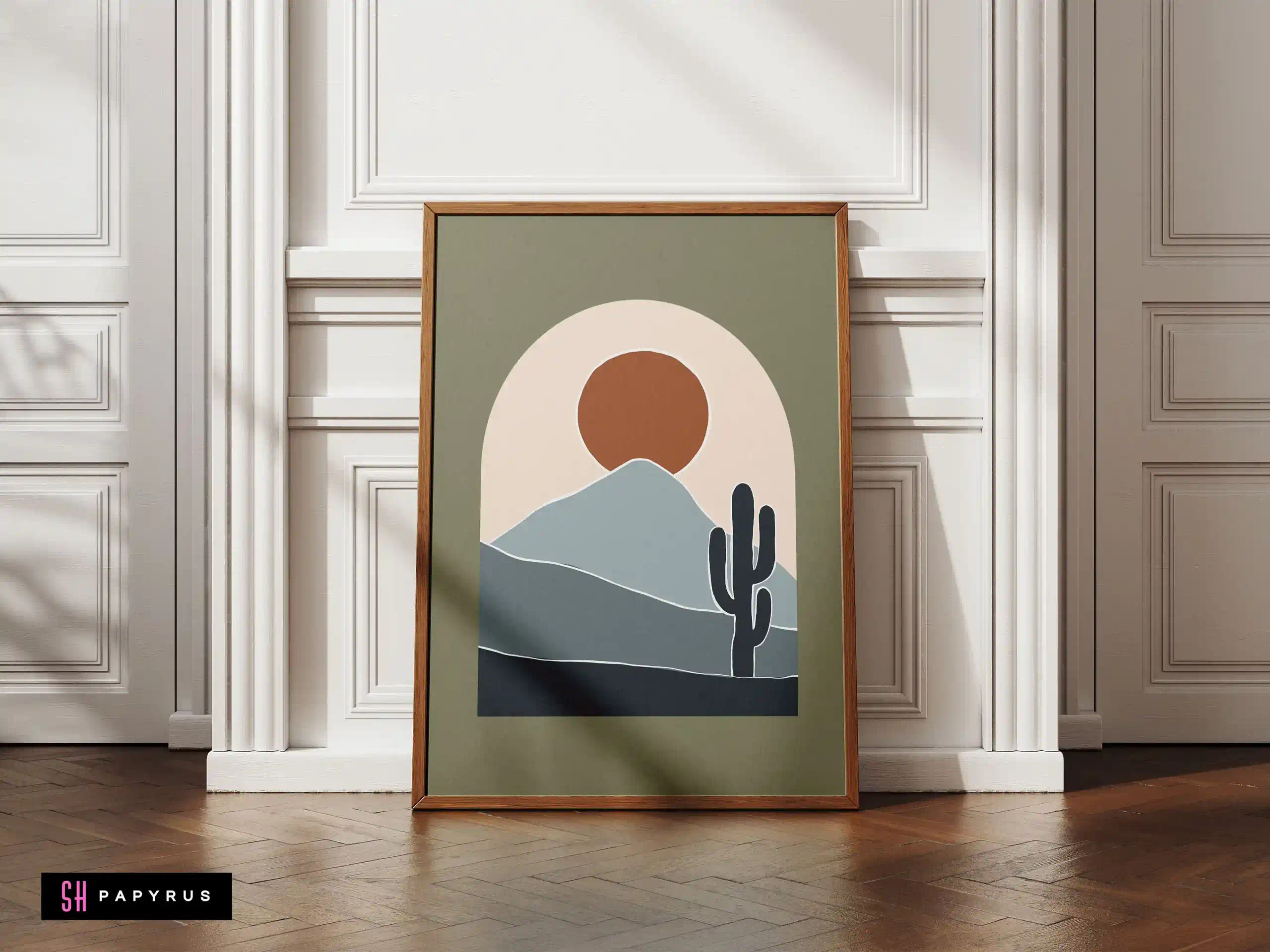 Refreshing Cool Tone Desert Archway Wall Art