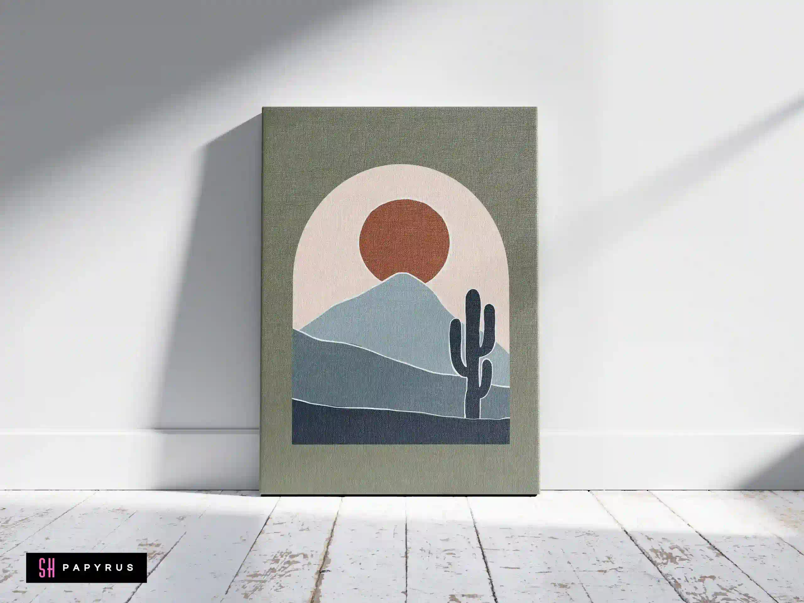 Refreshing Cool Tone Desert Archway Wall Art