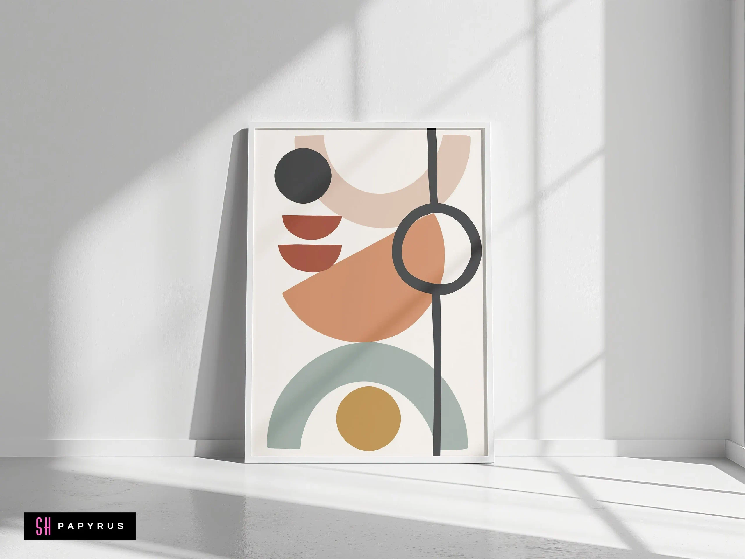 Captivating Mid Century Art Terracotta Sage Wall Art