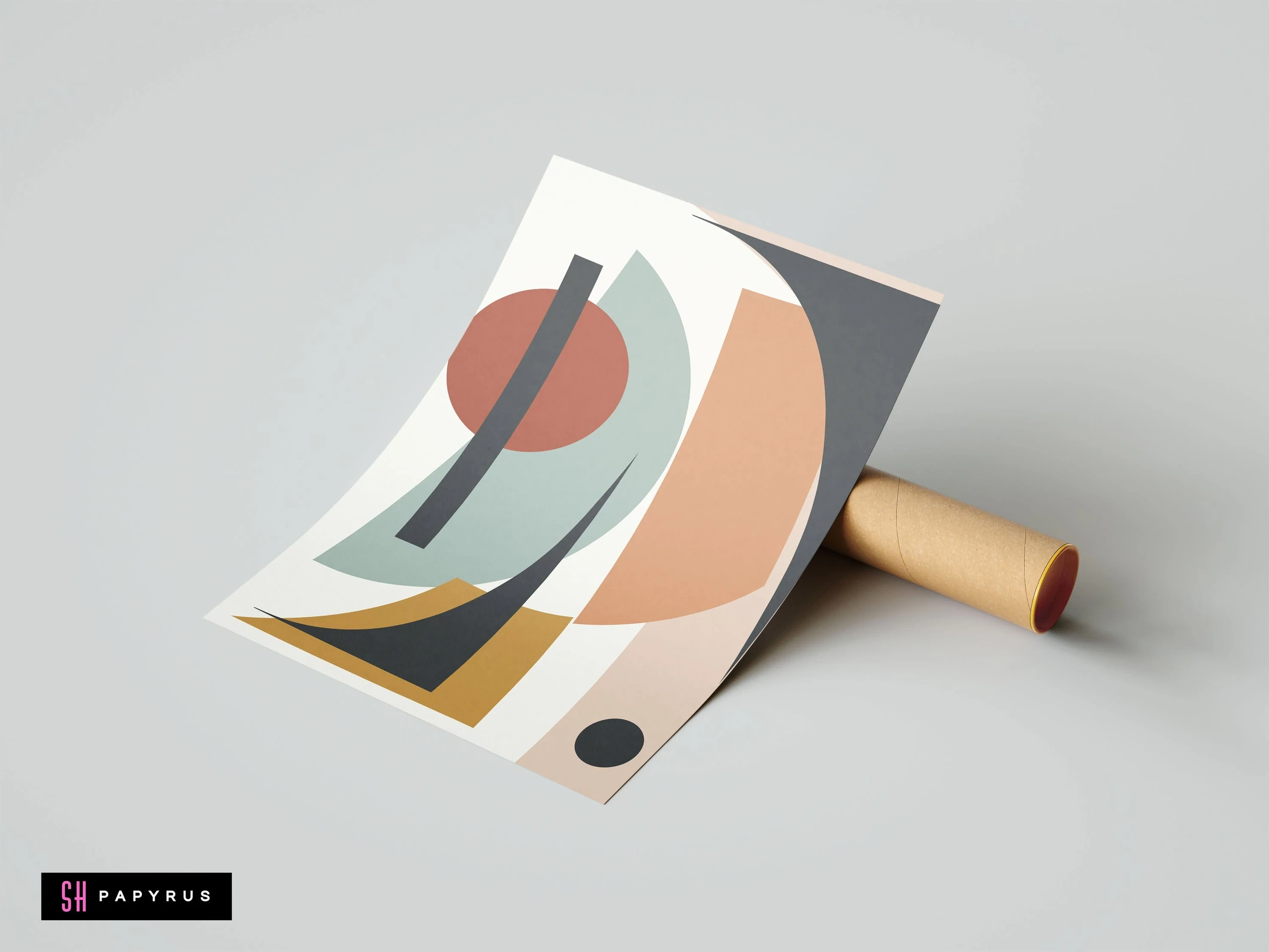 Stunning Abstract Geometric Art Warm Earthy Tones