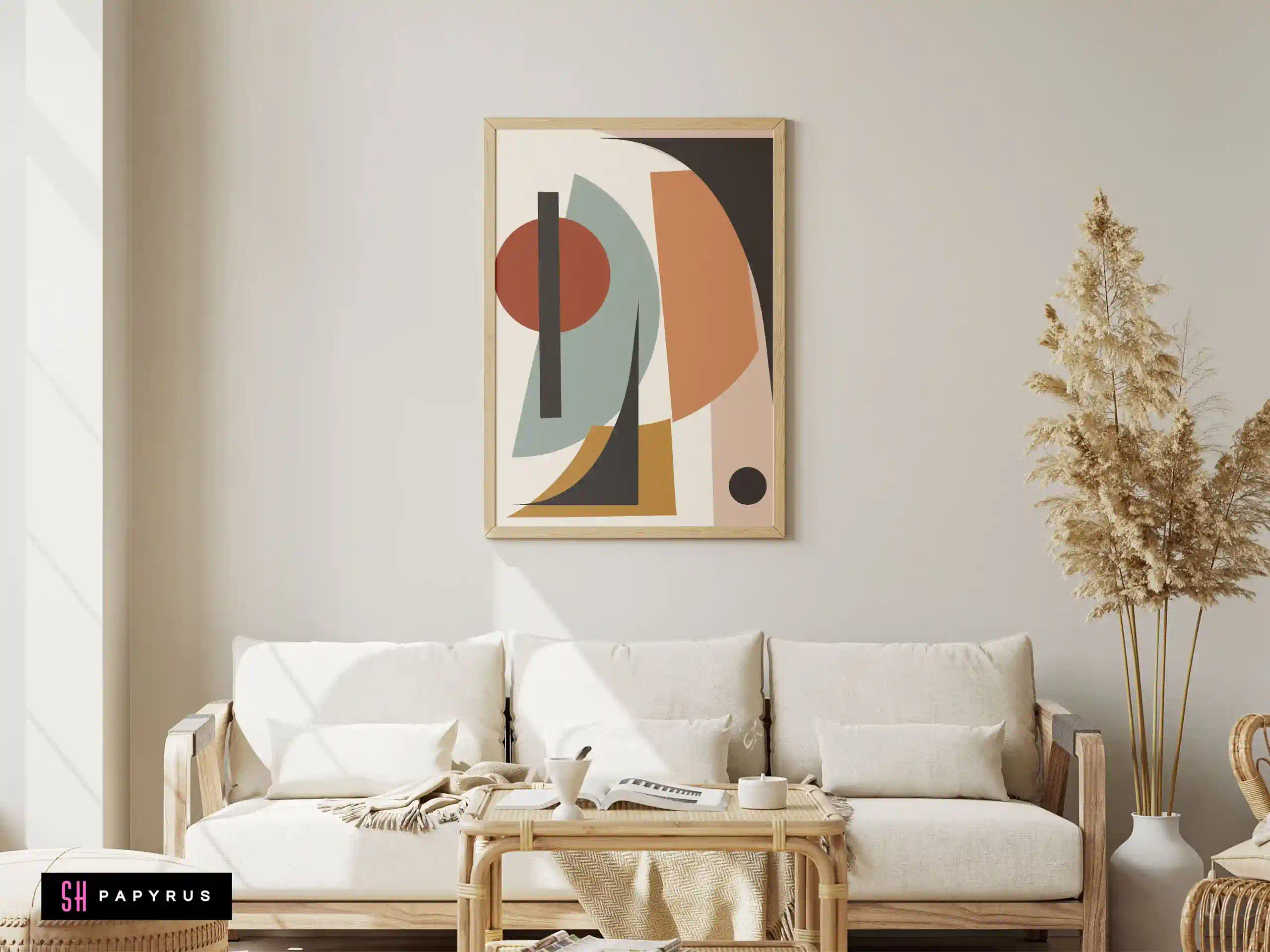 Stunning Abstract Geometric Art Warm Earthy Tones