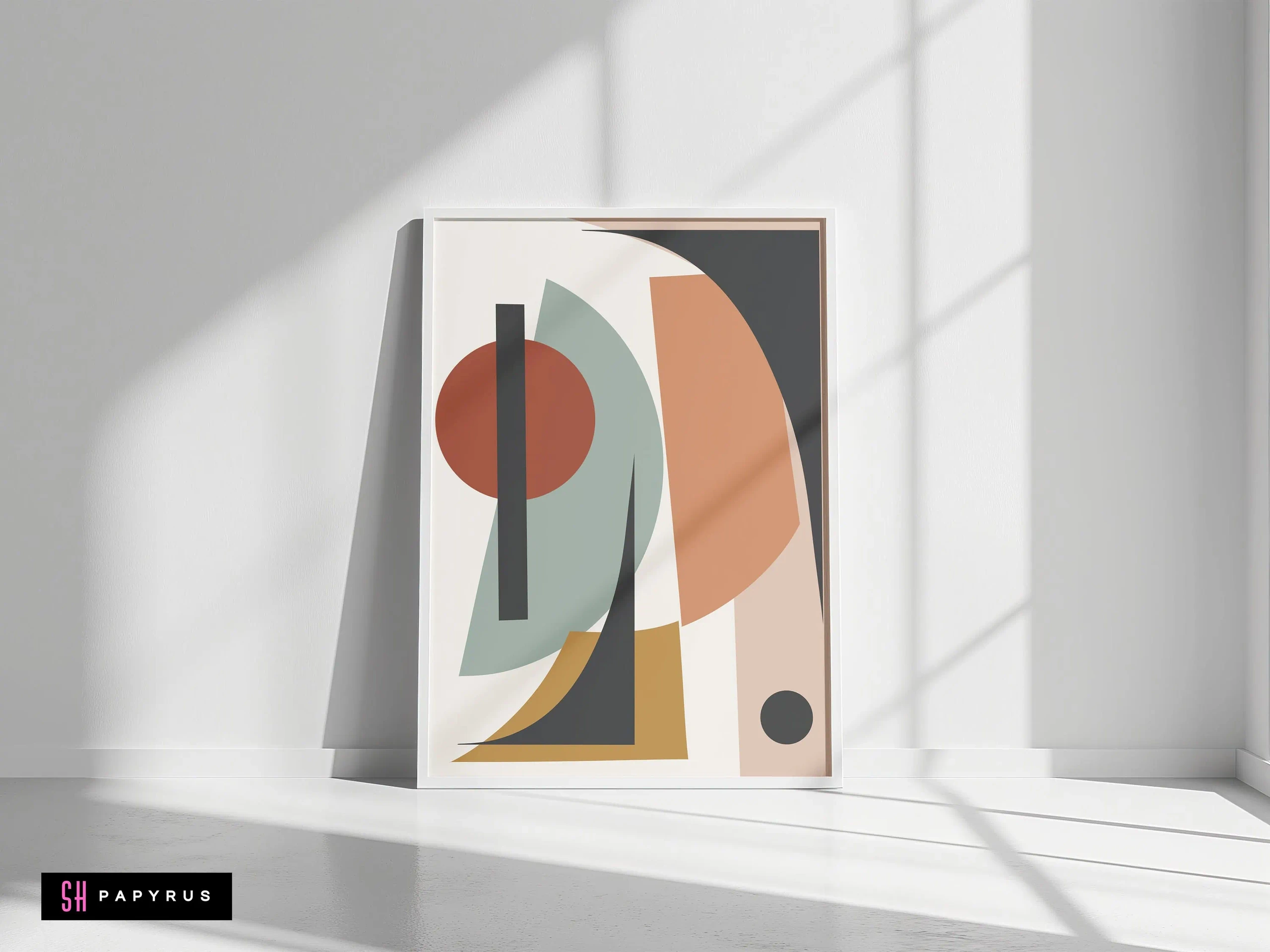 Stunning Abstract Geometric Art Warm Earthy Tones