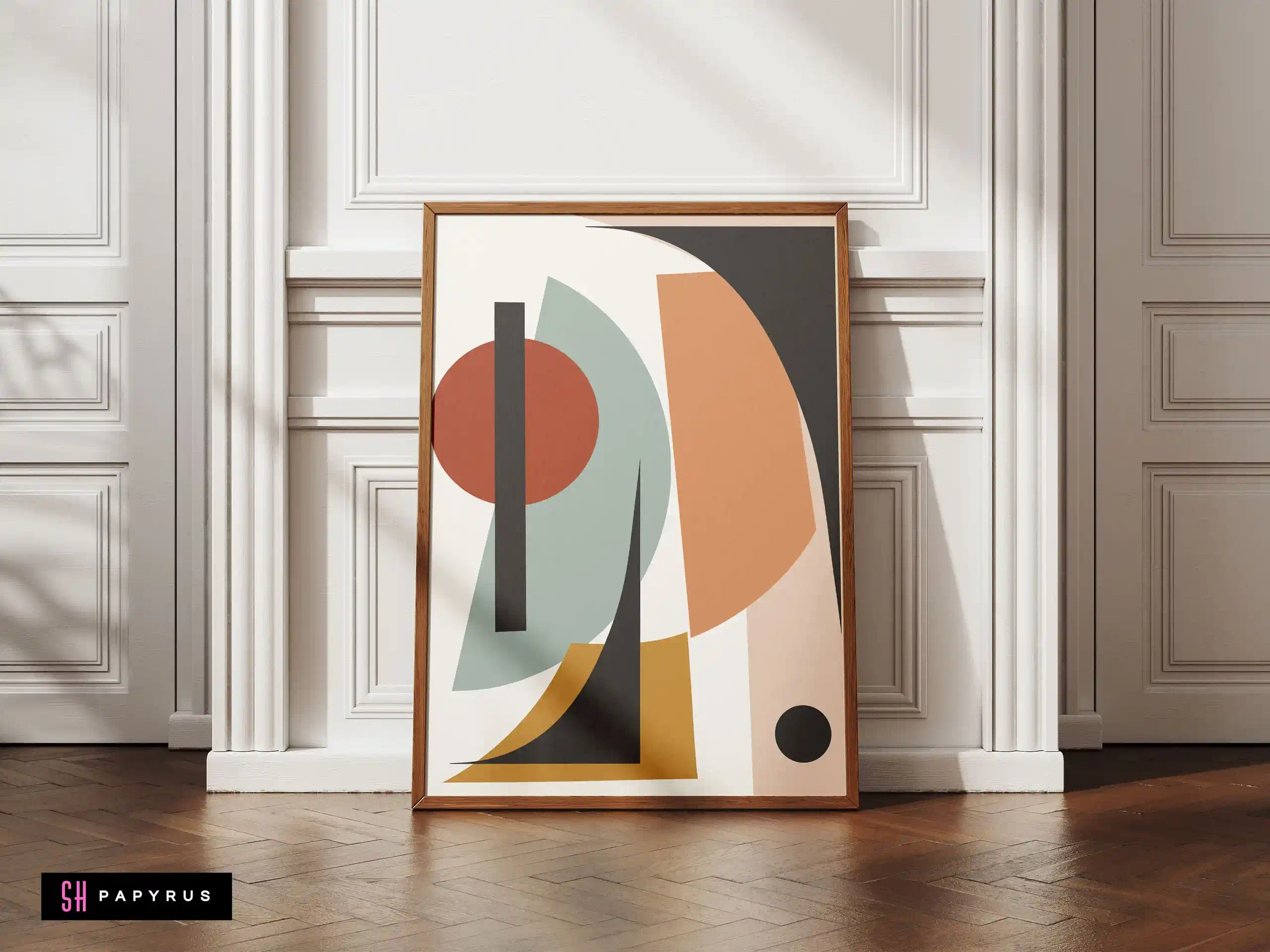 Stunning Abstract Geometric Art Warm Earthy Tones