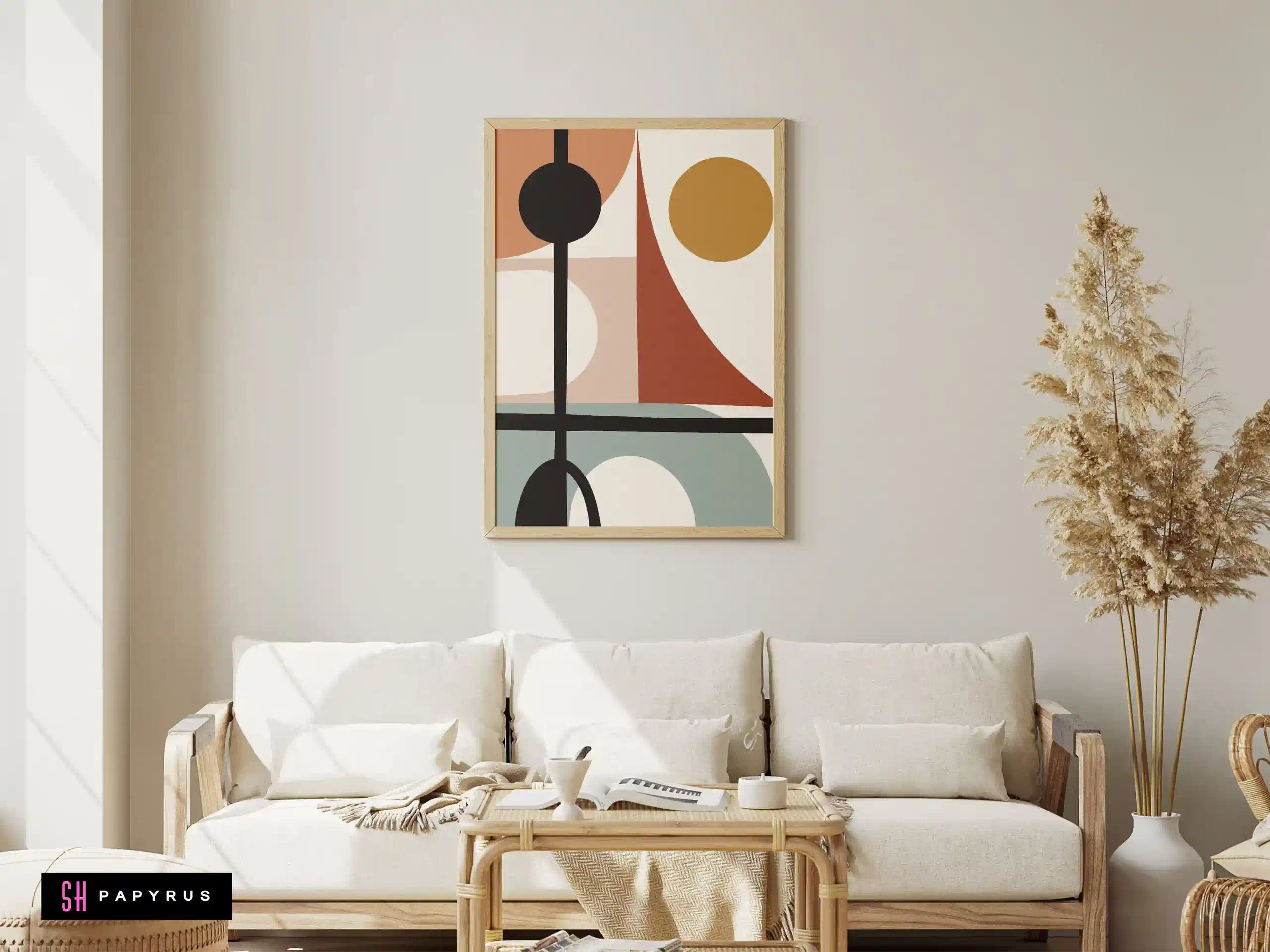Bold Mid Century Modern Shapes Geometric Wall Art