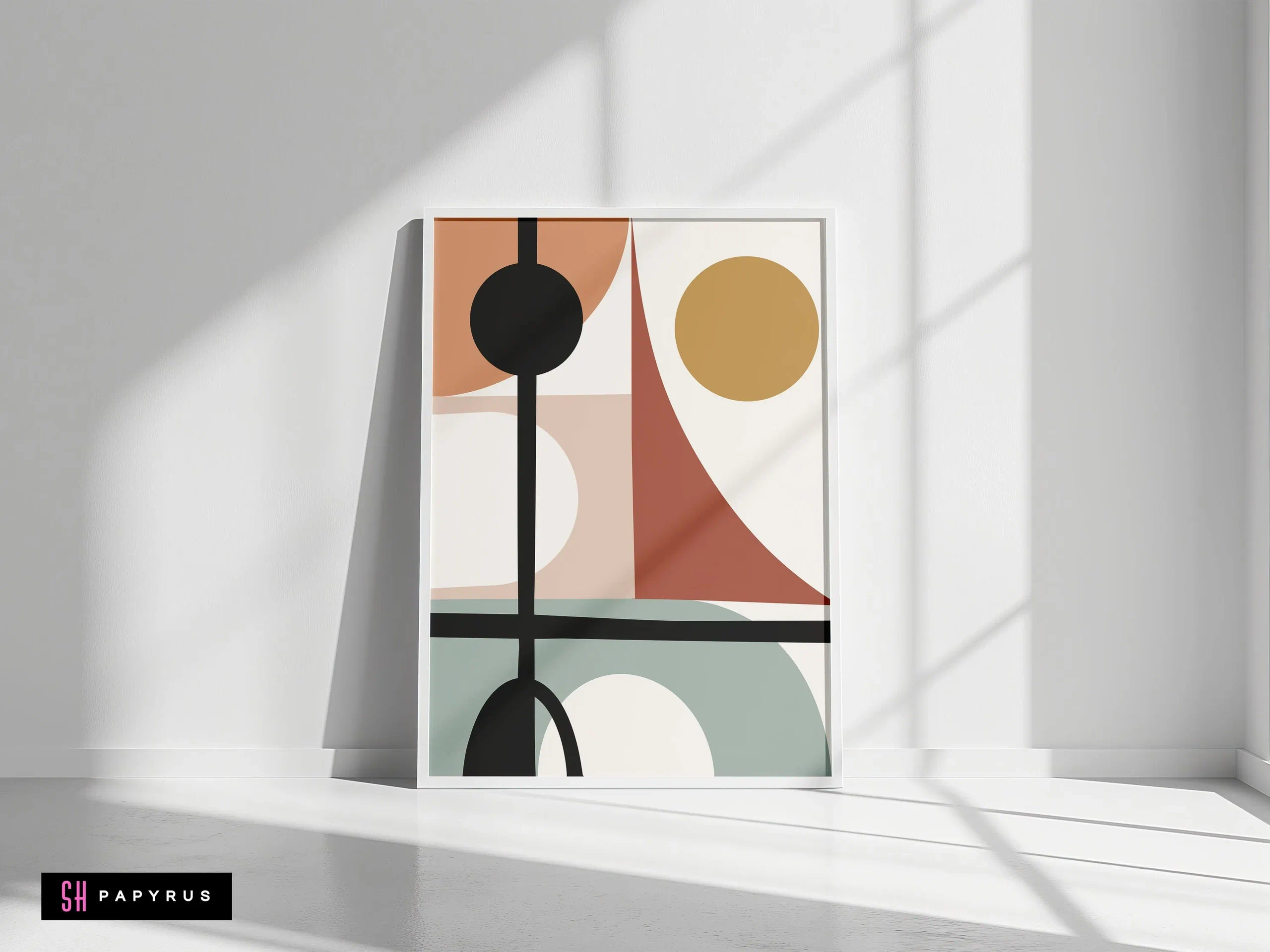 Bold Mid Century Modern Shapes Geometric Wall Art