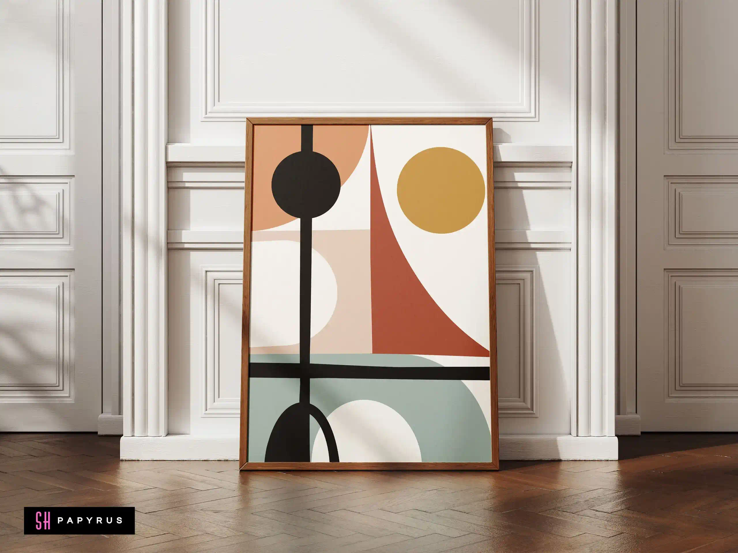 Bold Mid Century Modern Shapes Geometric Wall Art