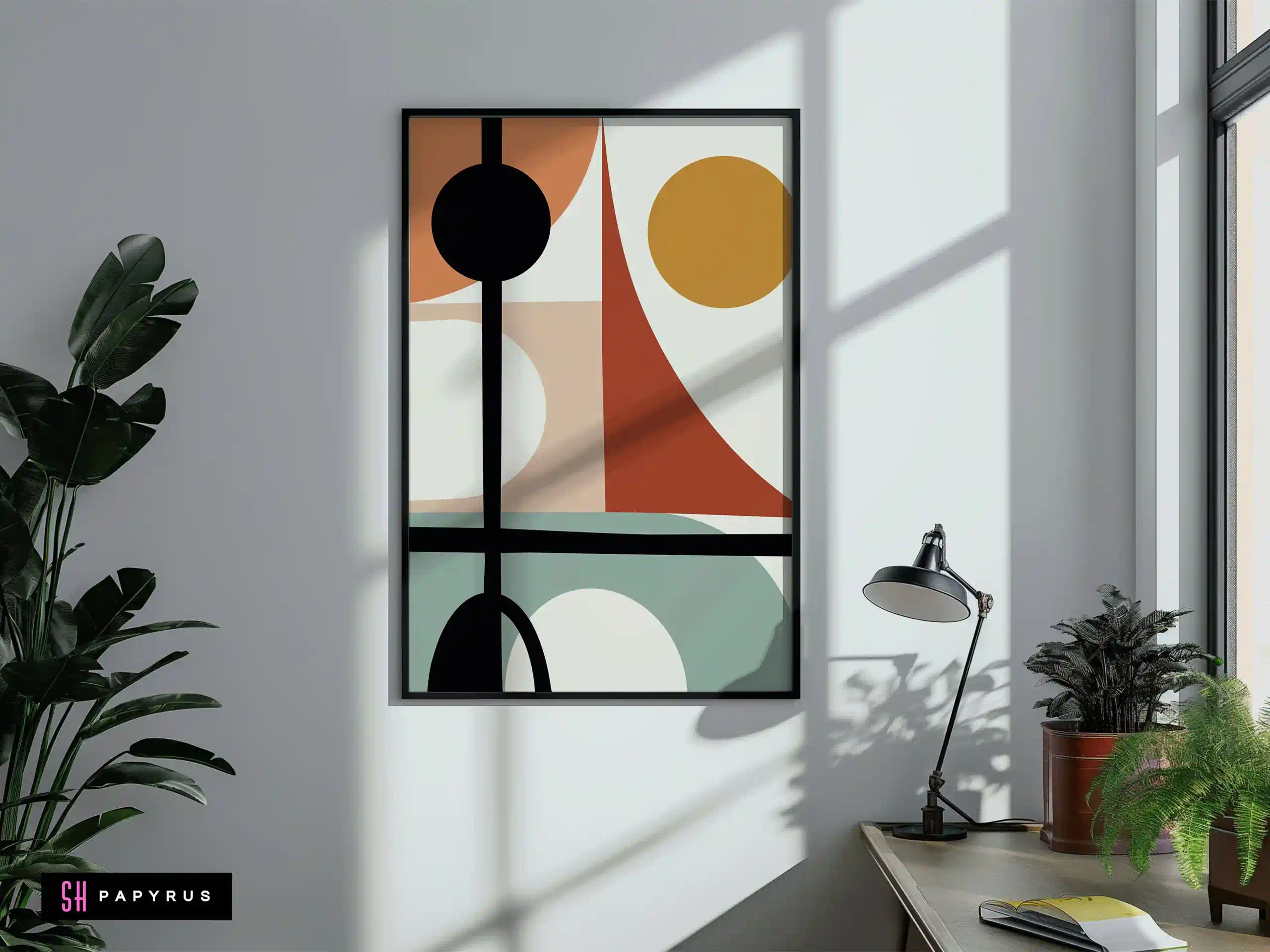 Bold Mid Century Modern Shapes Geometric Wall Art