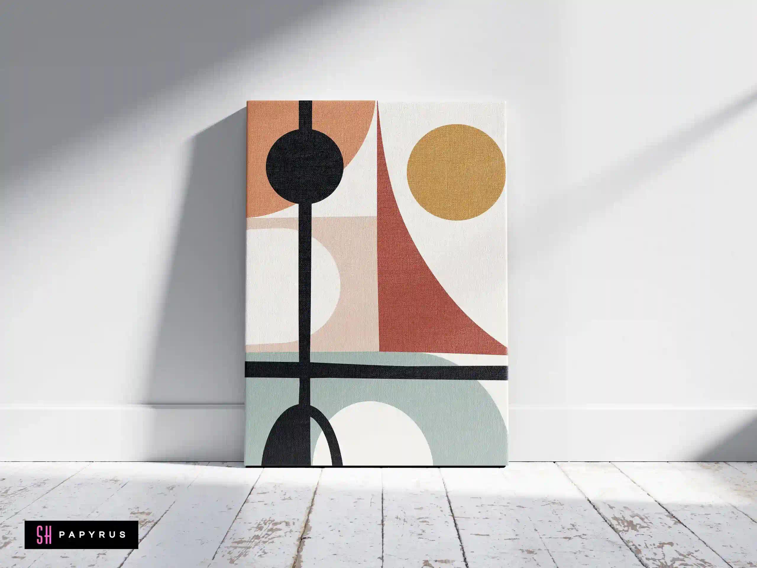 Bold Mid Century Modern Shapes Geometric Wall Art