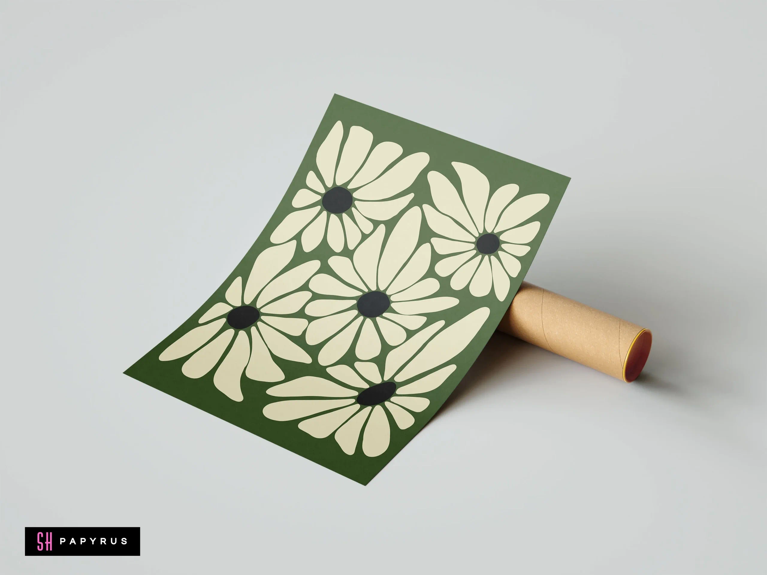 Charming Botanical Flowers in Warm Terracotta & Pink