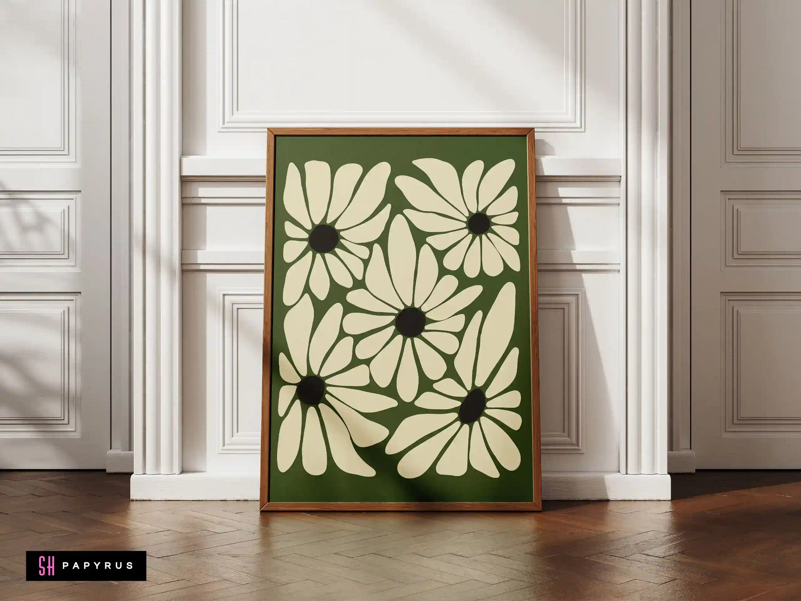 Charming Botanical Flowers in Warm Terracotta & Pink