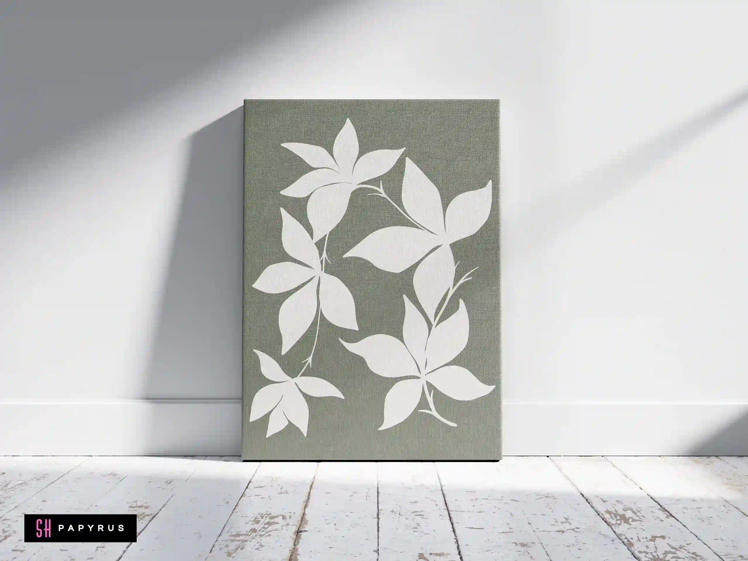 Charming Retro Daisy Pattern in Cream & Olive