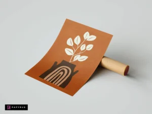 Modern Abstract Vases with Botanicals Art Print