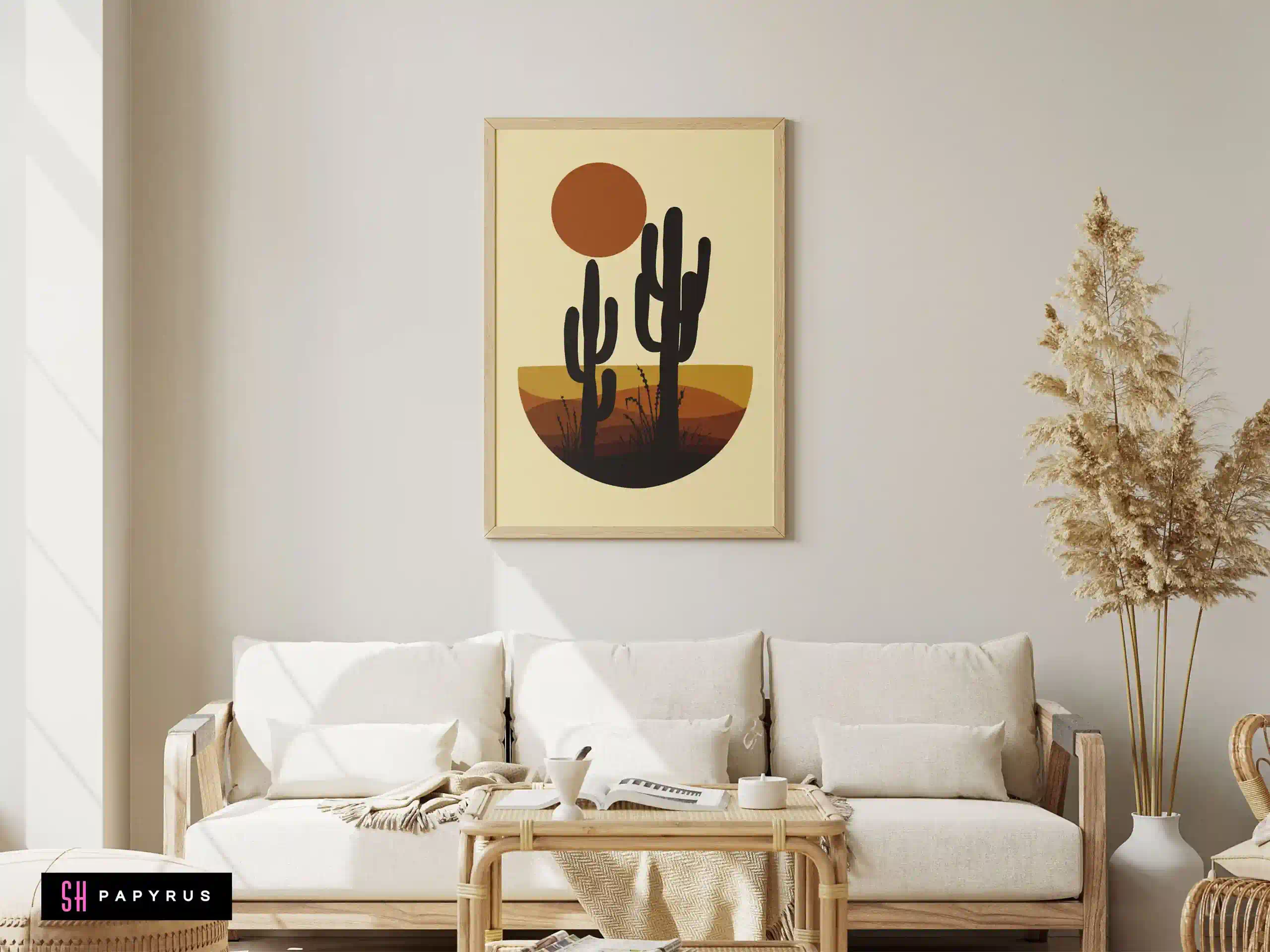 Striking Black Leaves in Cream Pitcher Art Print