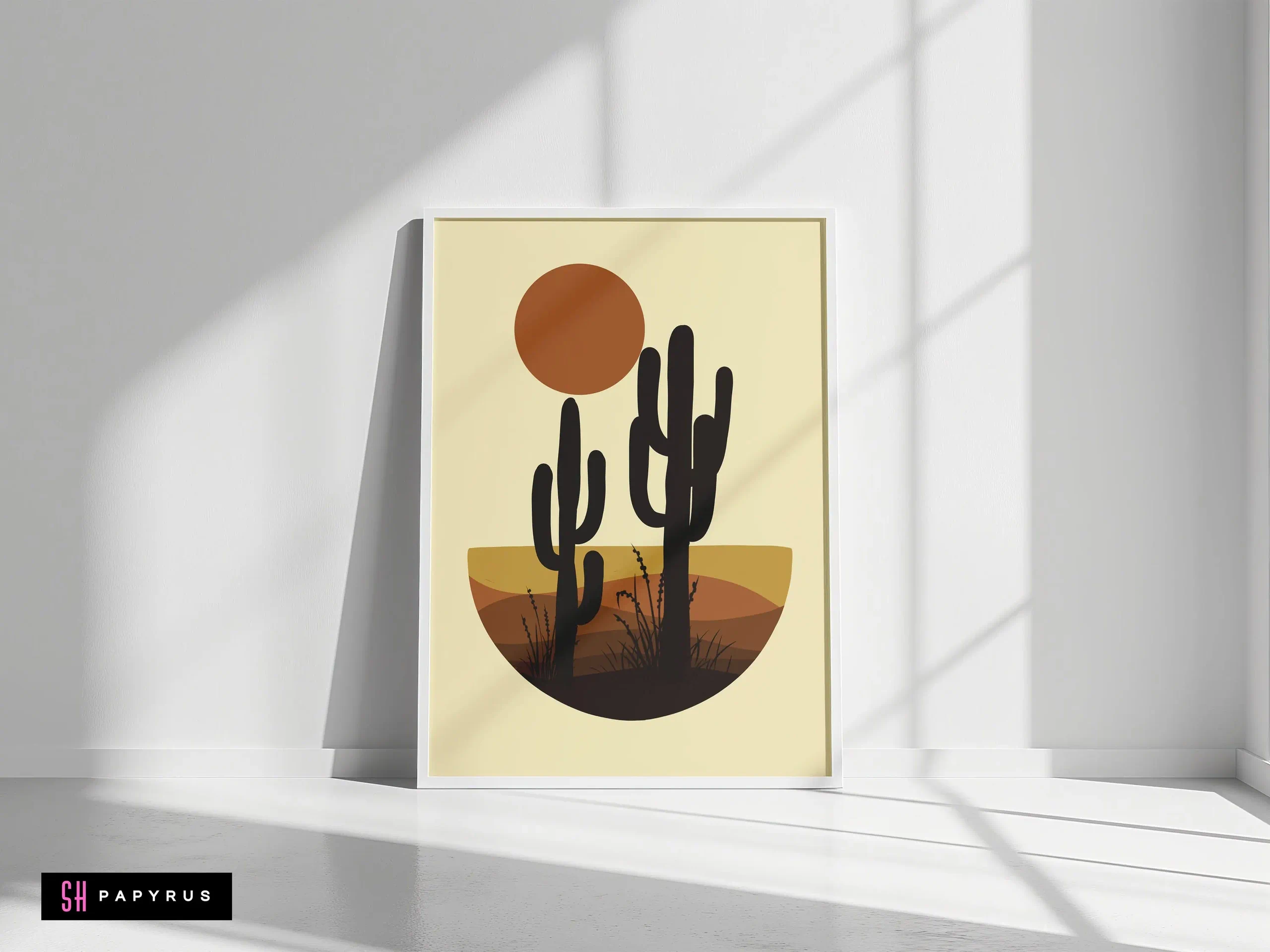 Striking Black Leaves in Cream Pitcher Art Print