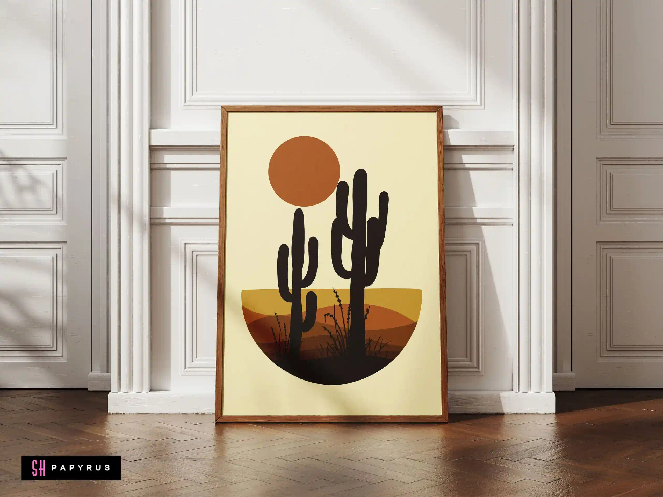 Striking Black Leaves in Cream Pitcher Art Print