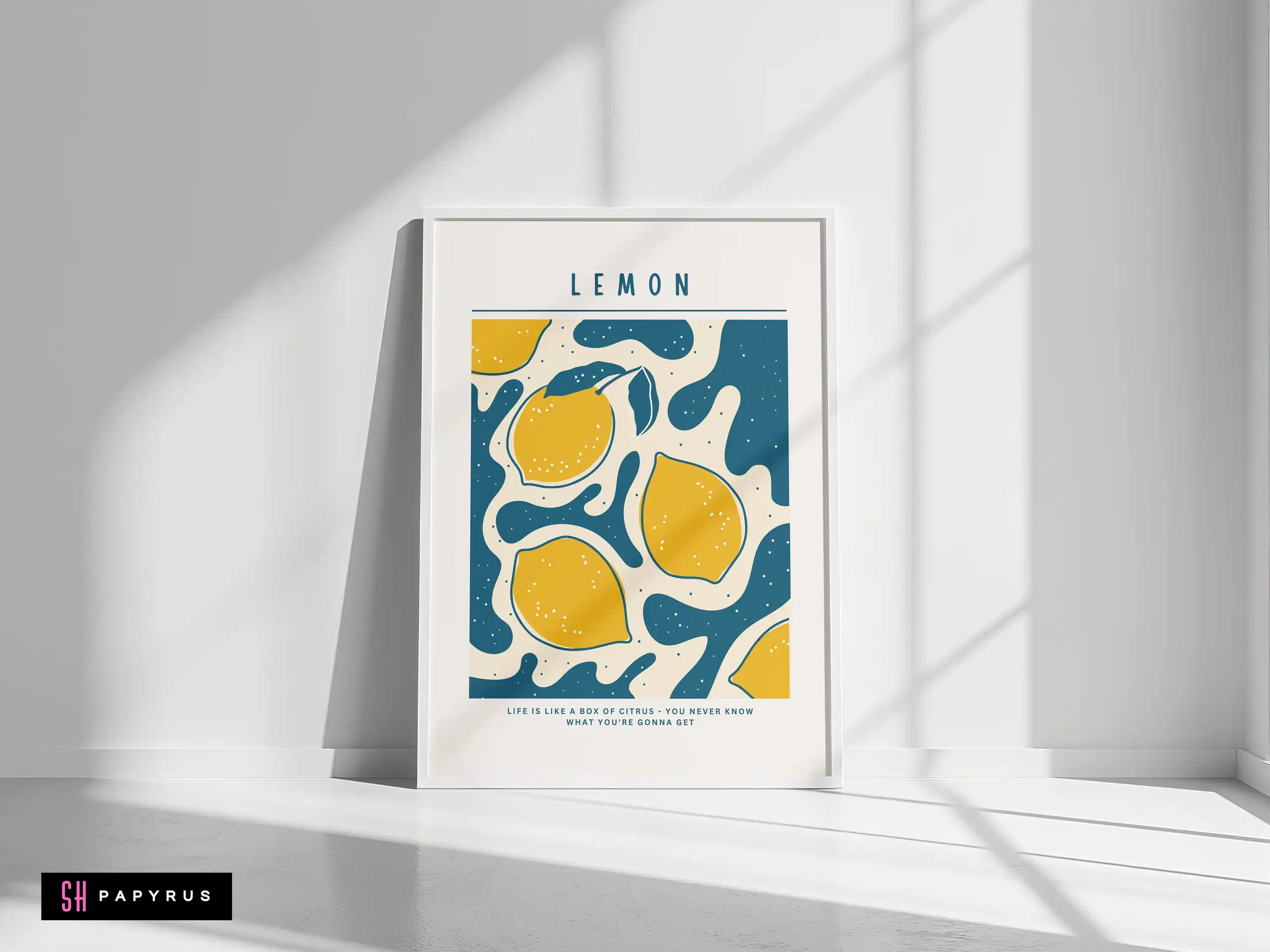 Vibrant Retro Lemon Pop Art Print with Funny Quote