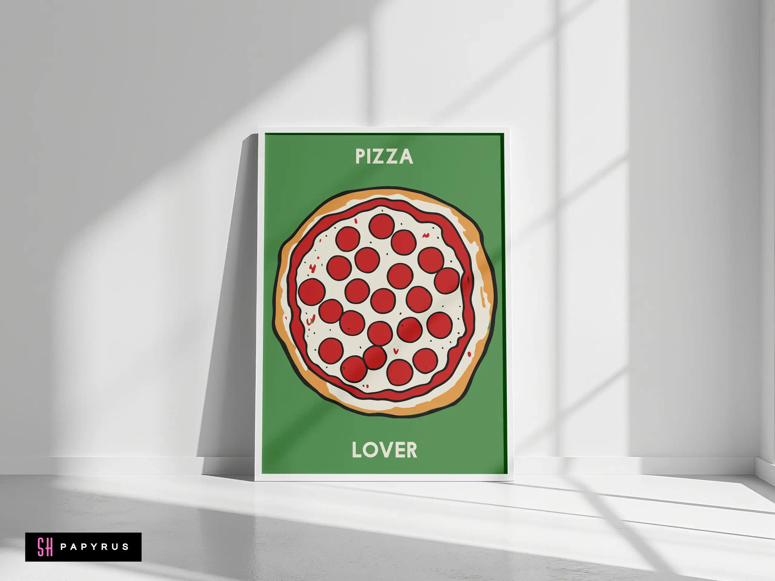 Bold Retro 'Pizza Lover' Pepperoni Pop Art Print