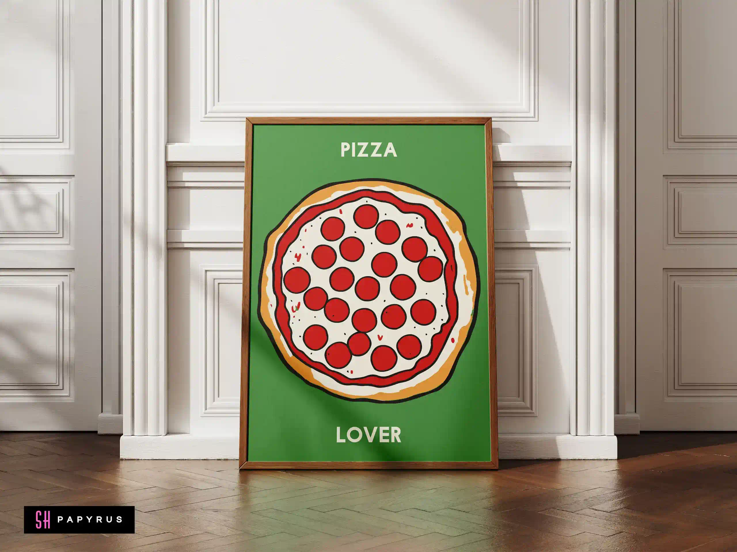 Bold Retro 'Pizza Lover' Pepperoni Pop Art Print