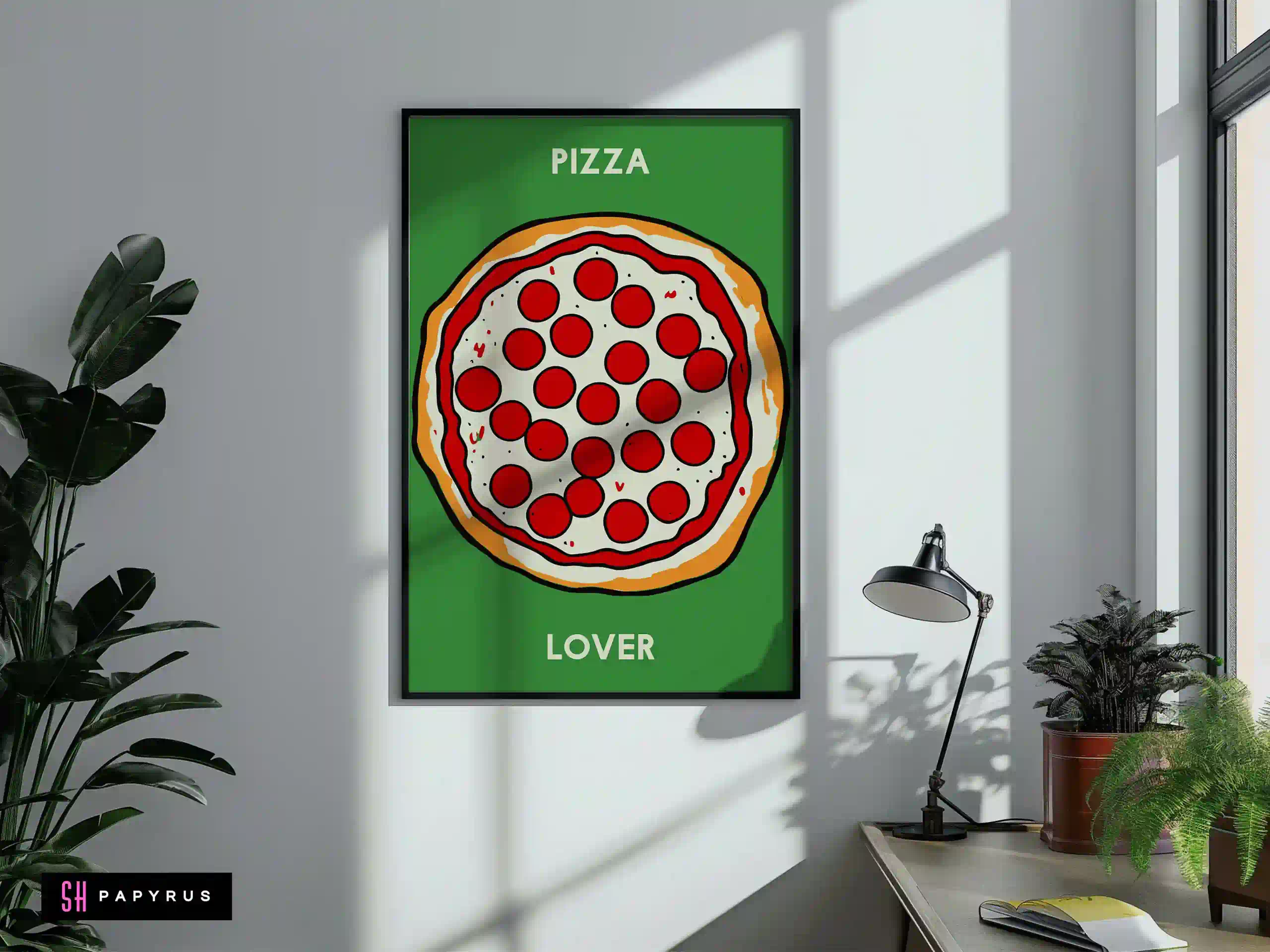 Bold Retro 'Pizza Lover' Pepperoni Pop Art Print