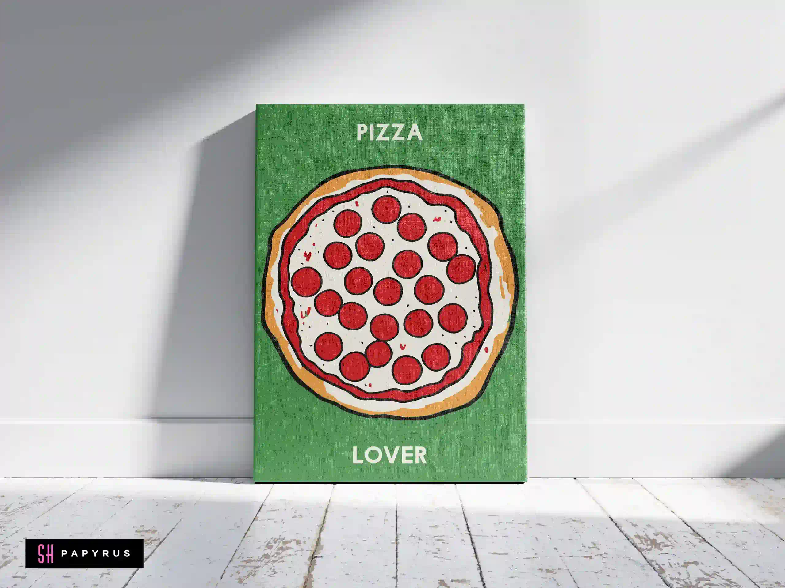 Bold Retro 'Pizza Lover' Pepperoni Pop Art Print