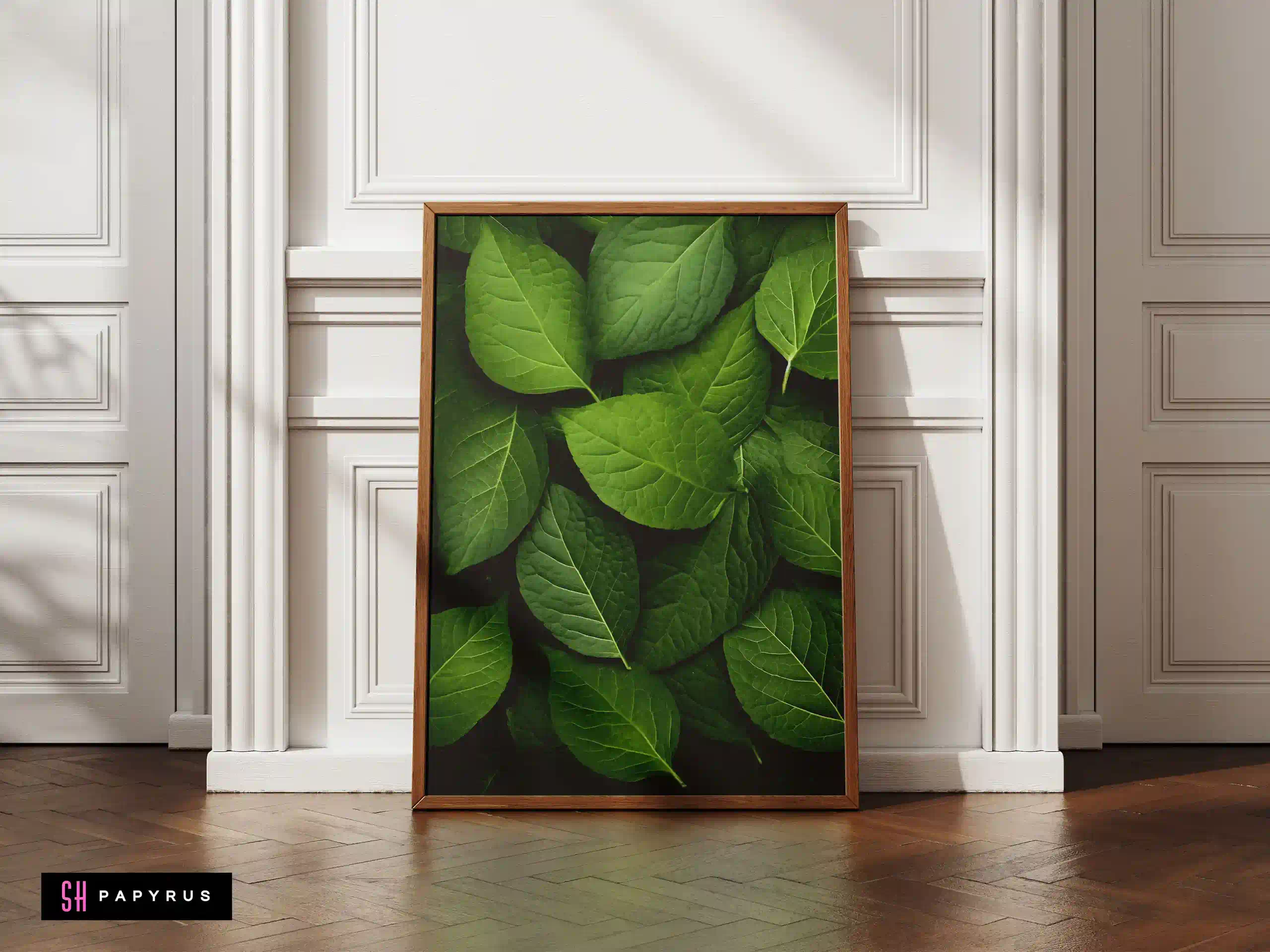 Lush Deep Green Ferns Close-Up Nature Print