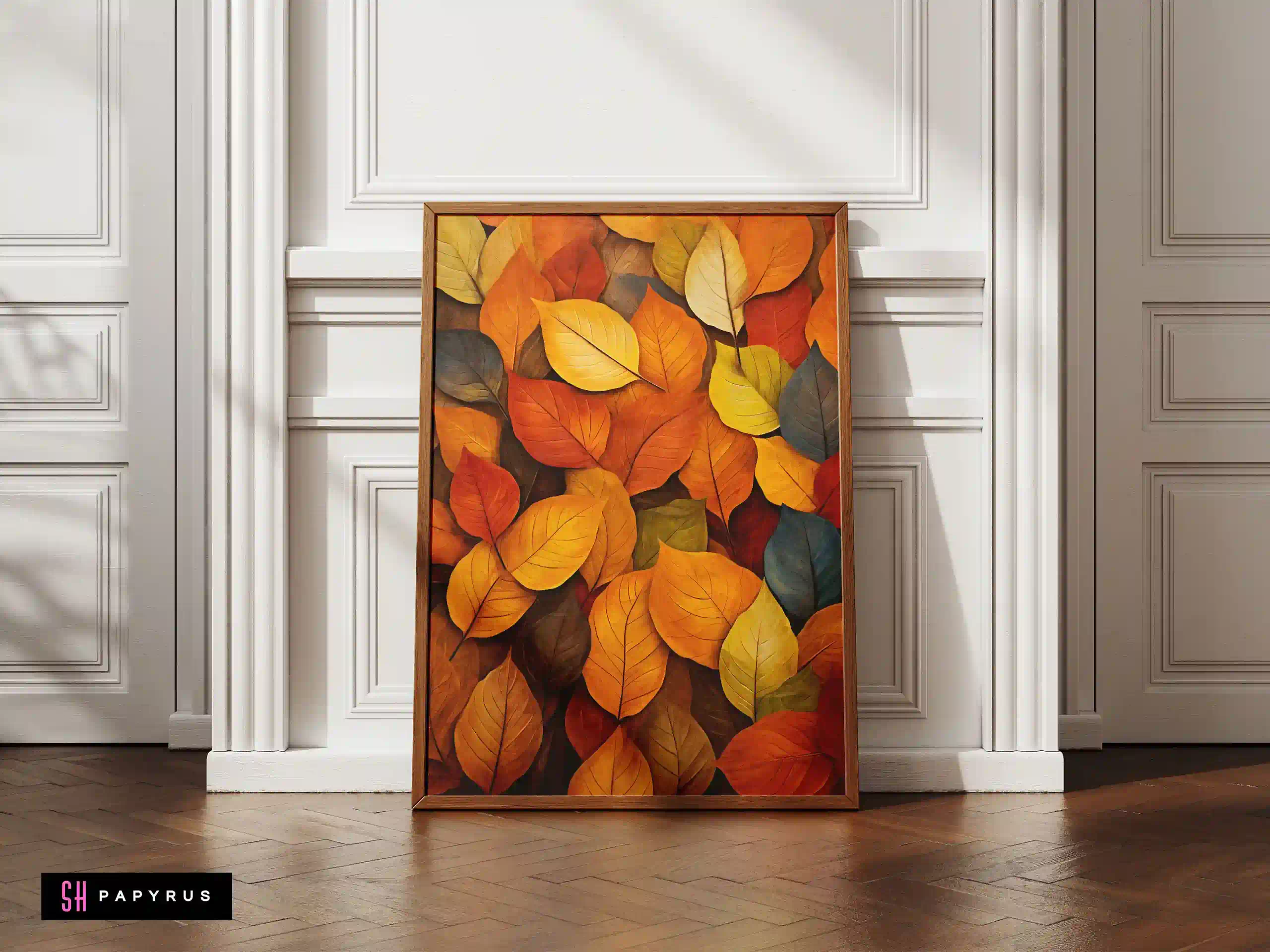 Vibrant Monstera Deliciosa Leaves with Raindrops Print