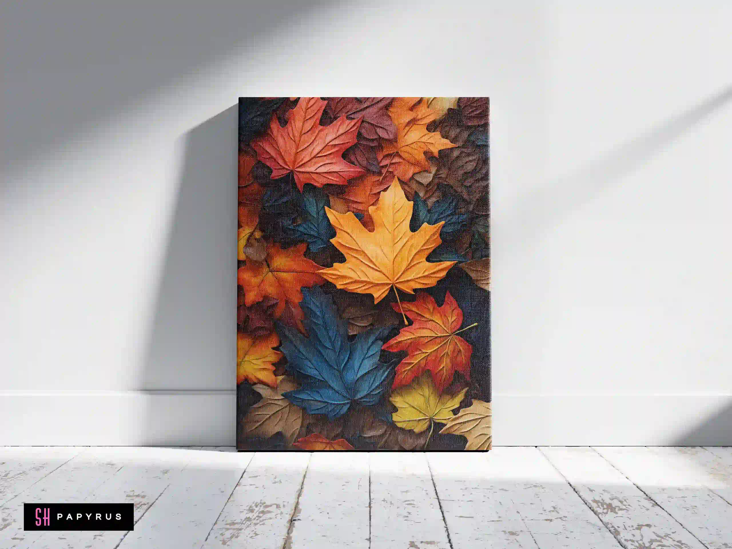 Abstract Bright Green Palm Leaves Nature Print