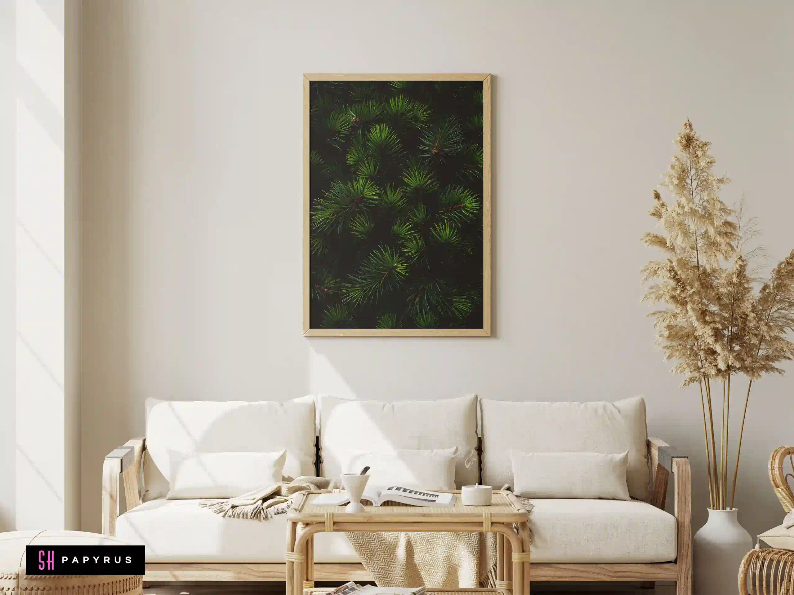 Vibrant Red Japanese Maple Leaves Nature Print