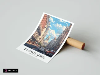 Vibrant Buenos Aires Argentina 'National Congress' Poster