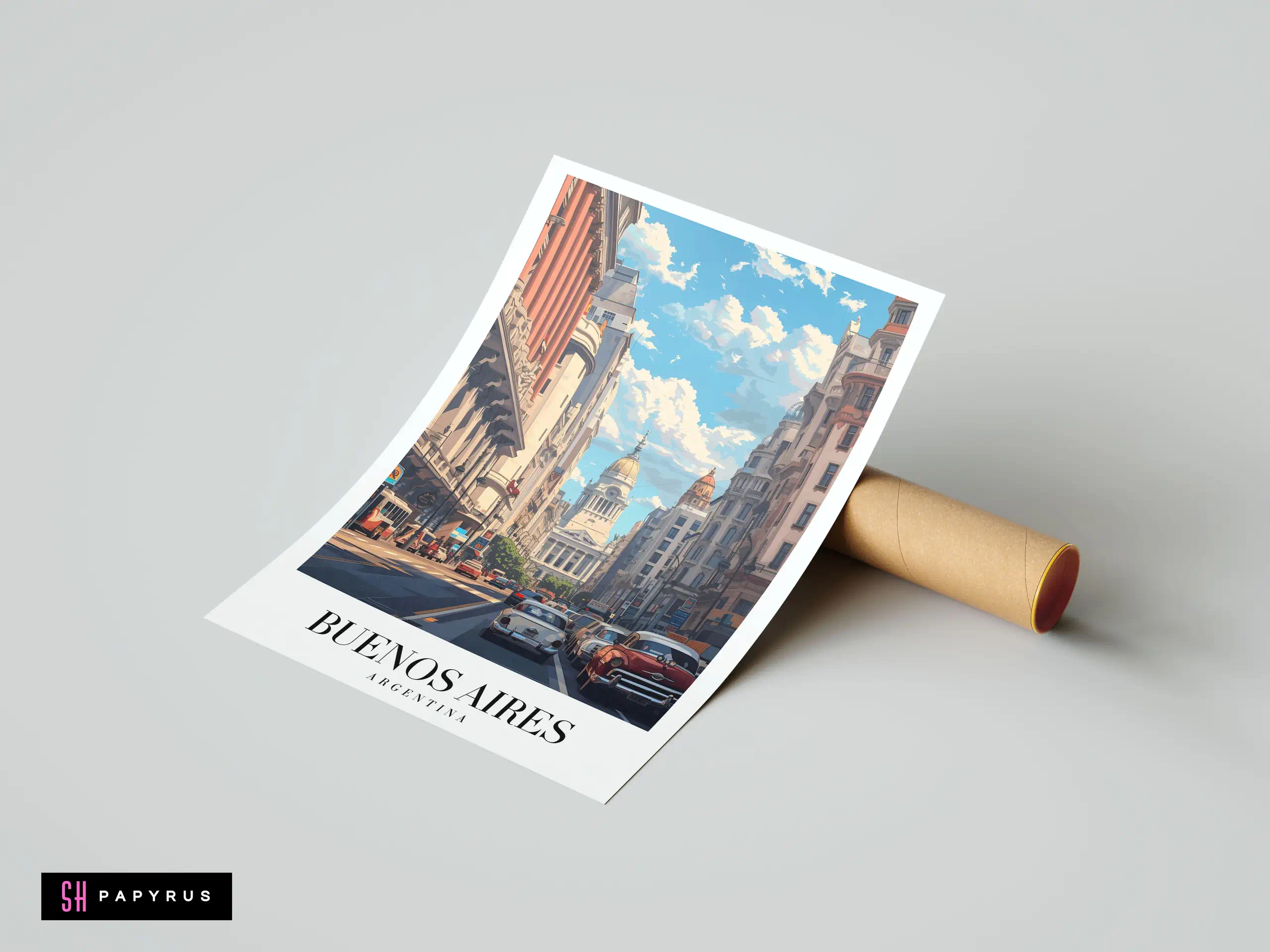 Vibrant Buenos Aires Argentina 'National Congress' Poster